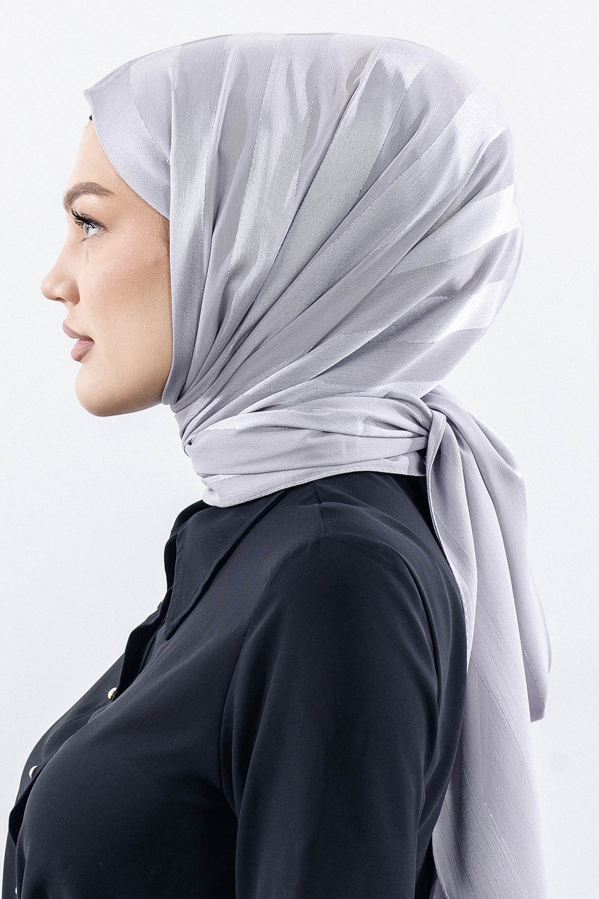 16862 Fv Taşli Brillant şal - K_gri - 3