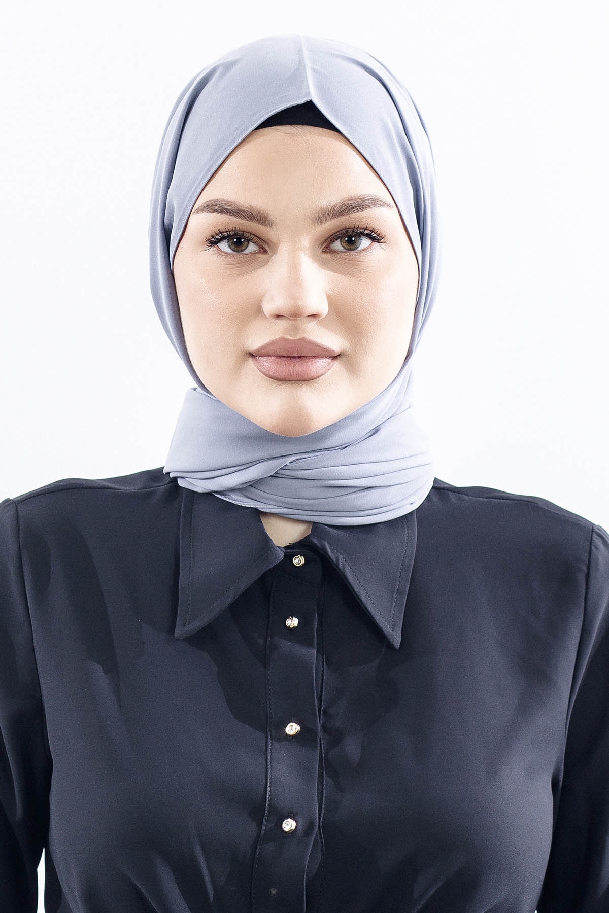 17193 Fv Medi̇ne İpeği̇ şal - K_gri - 1