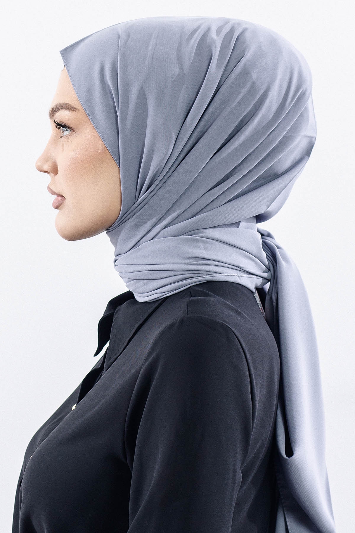 17193 Fv Medi̇ne İpeği̇ şal - K_gri - 3