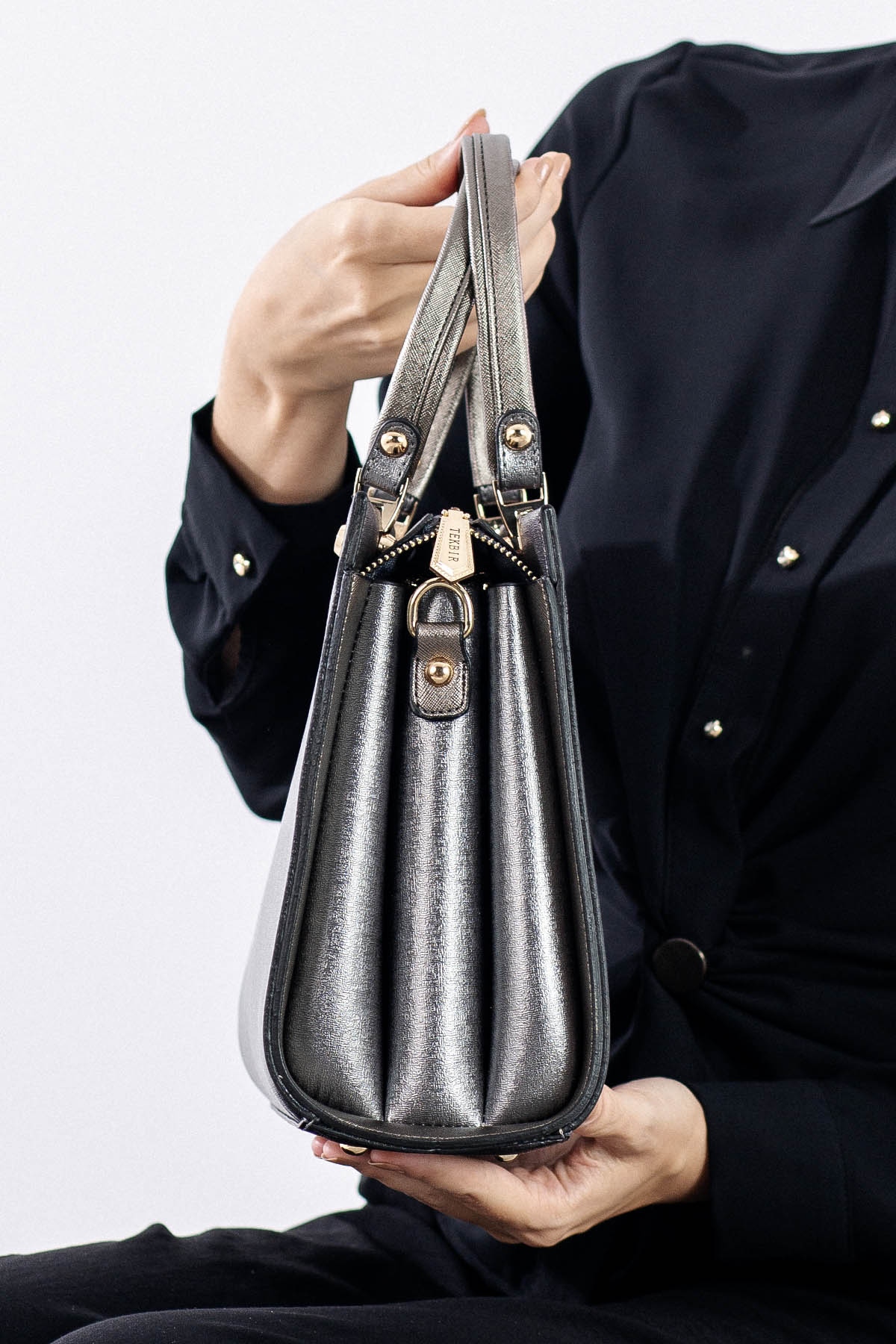 1792 şik Bayan çanta - Antrasit - 2