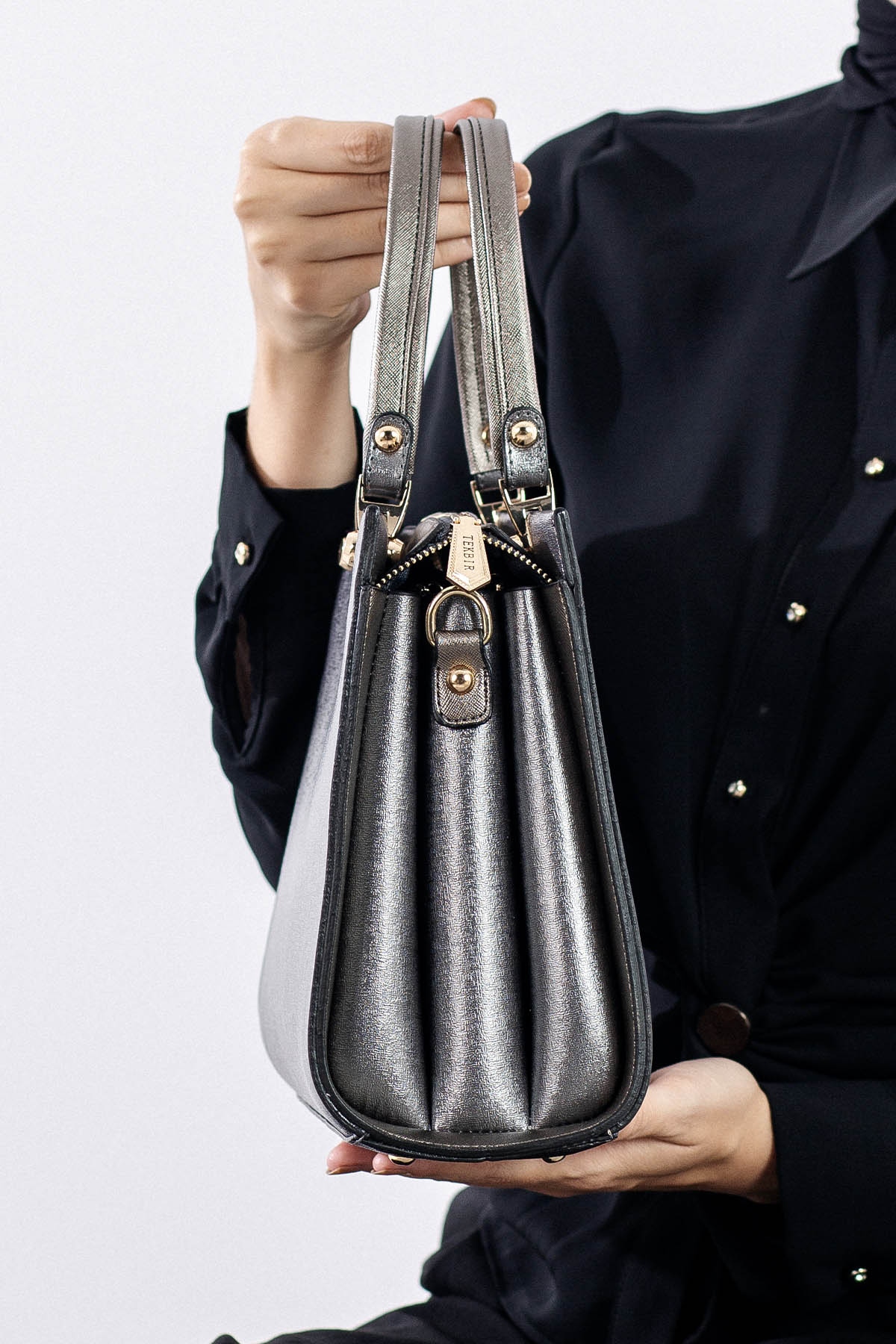 1792 şik Bayan çanta - Antrasit - 3