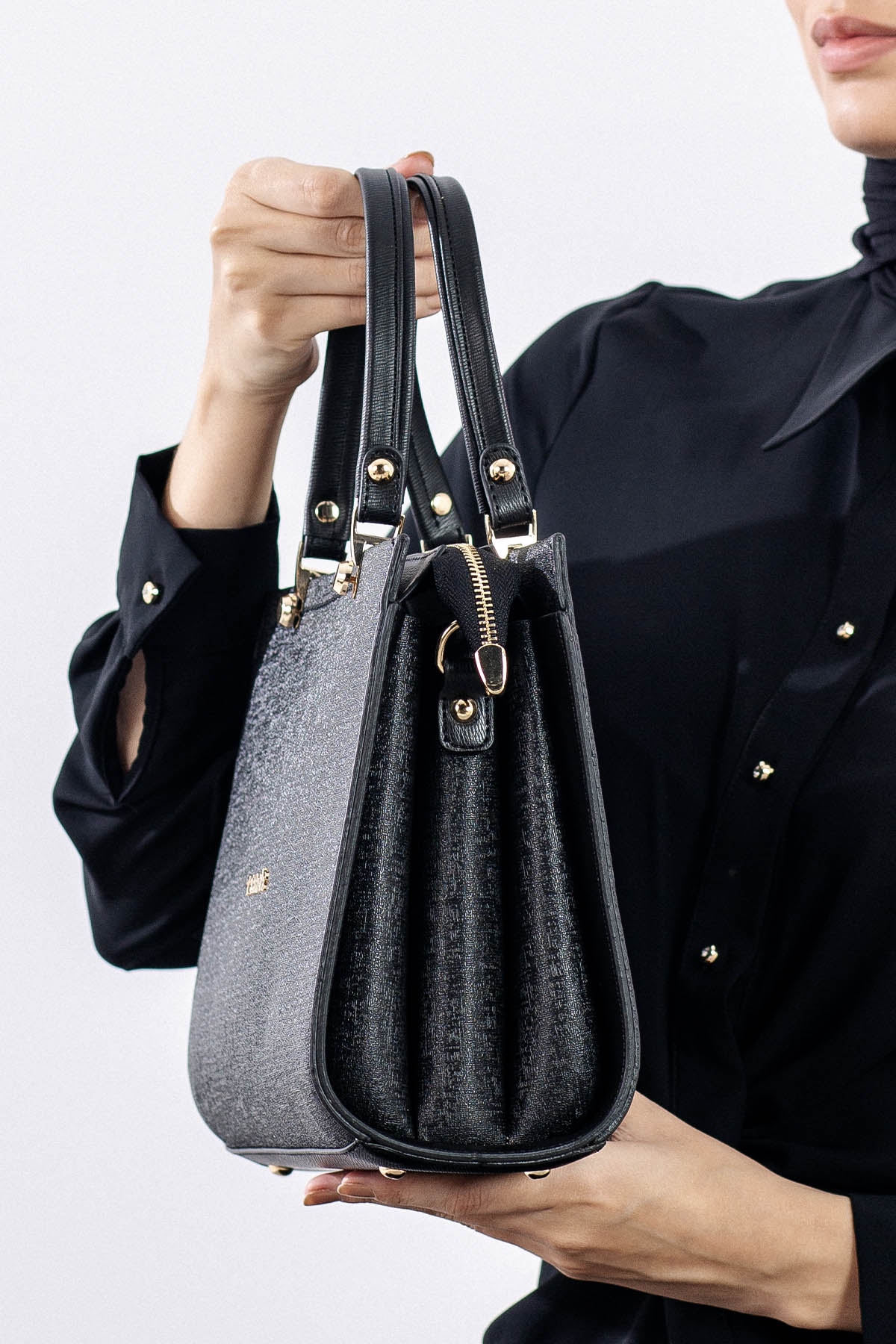 1792 şik Bayan çanta - Siyah - 2