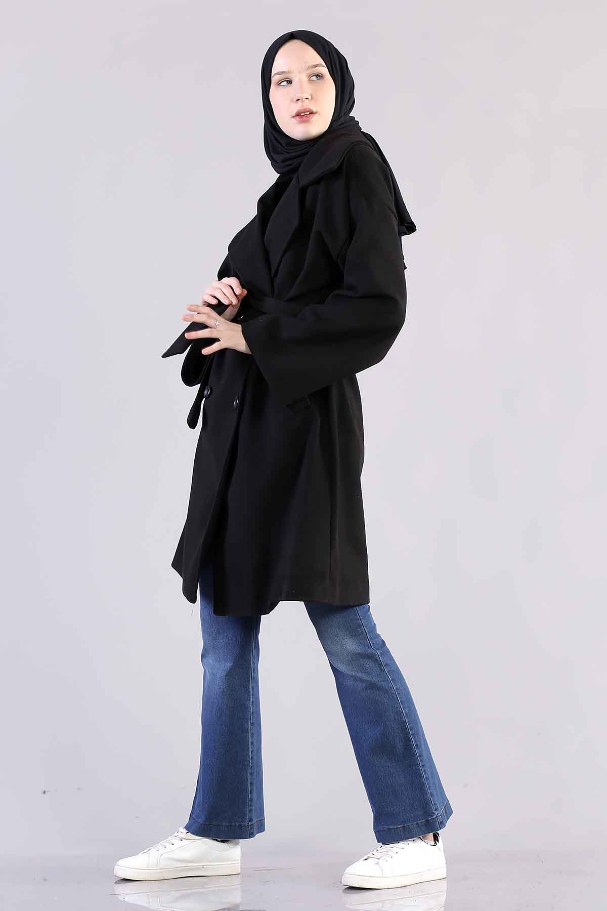 1818 Versize Kaşe Kap S-m-l - Siyah - 3