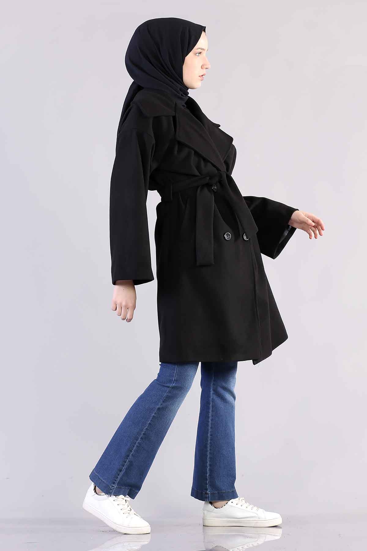 1818 Versize Kaşe Kap S-m-l - Siyah - 4