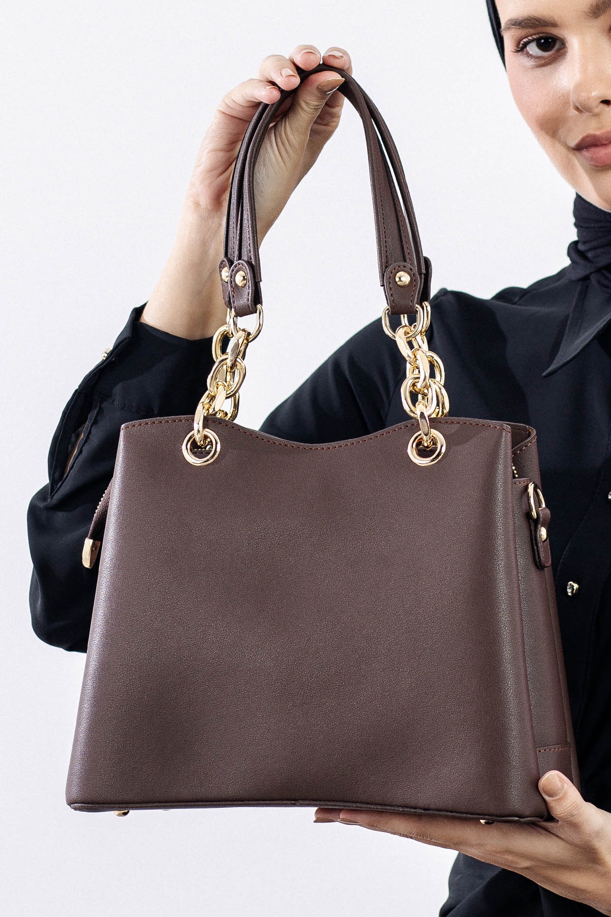 1933 şik Bayan çanta - Kahve - 3