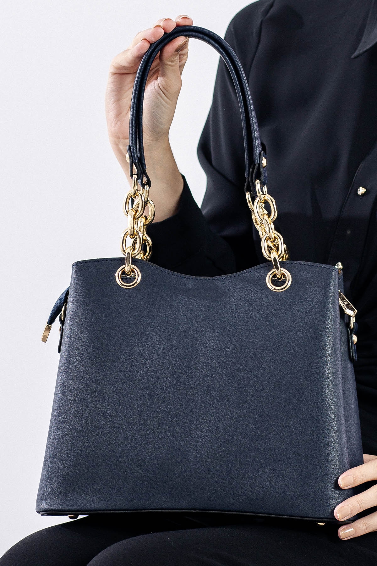 1933 şik Bayan çanta - Lacivert - 3