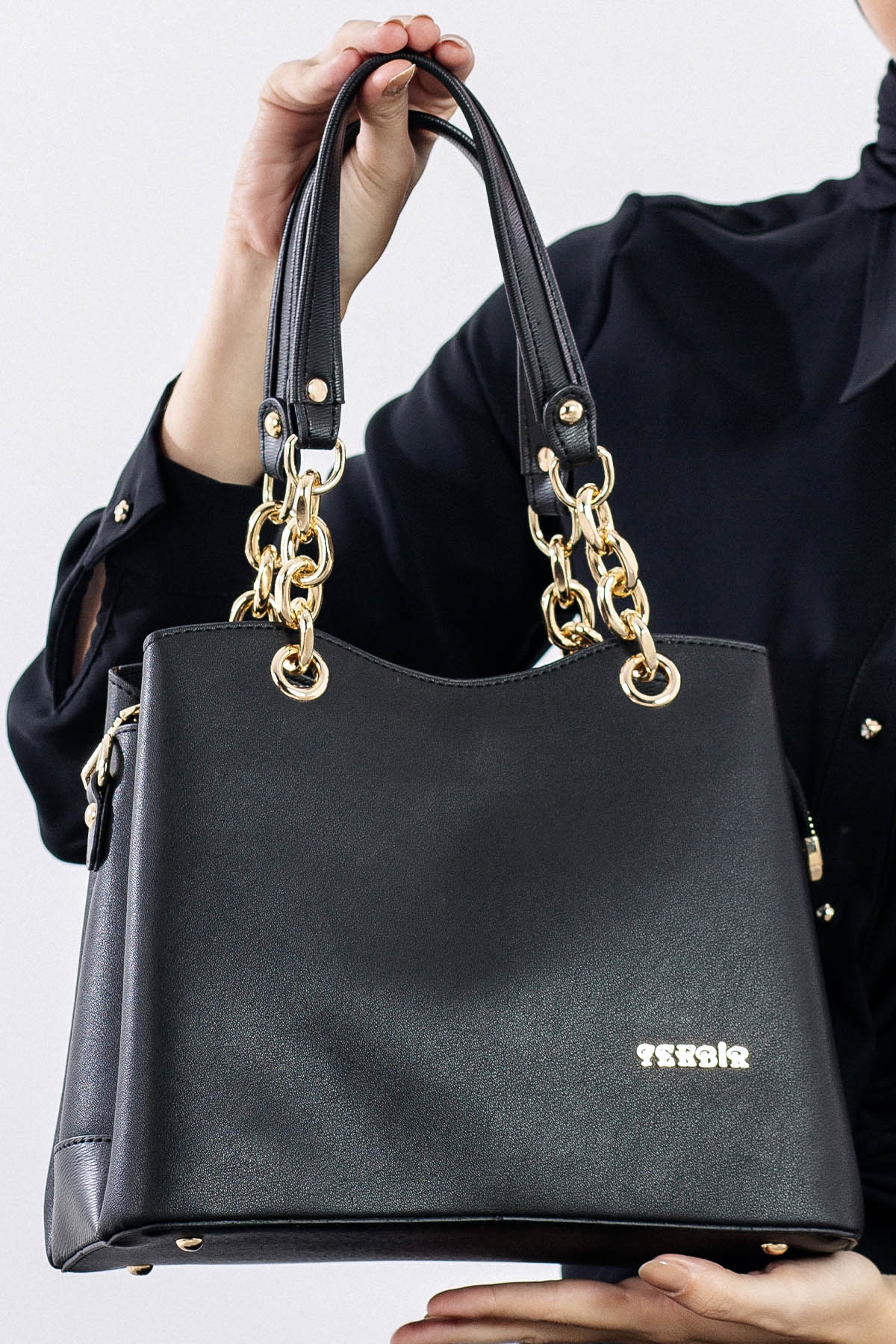 1933 şik Bayan çanta - Siyah - 1