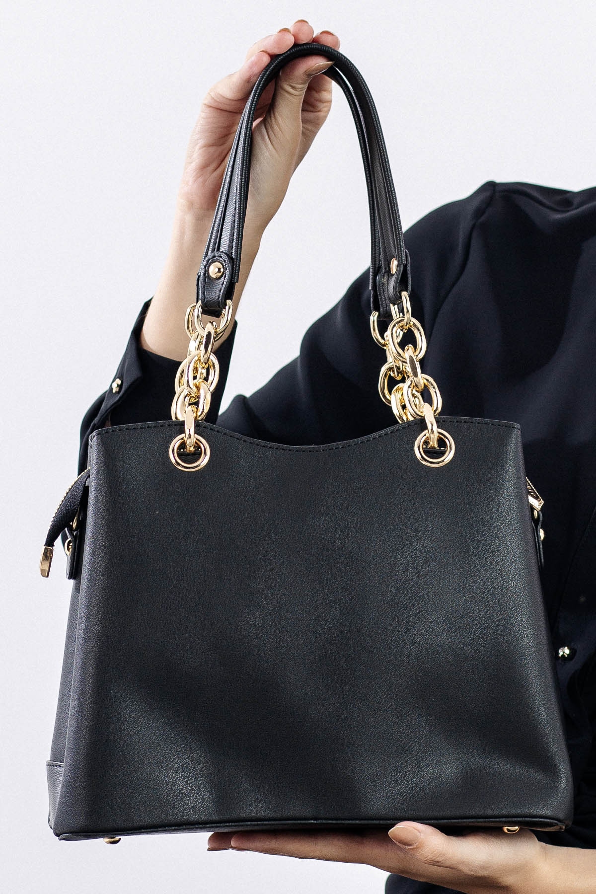 1933 şik Bayan çanta - Siyah - 3