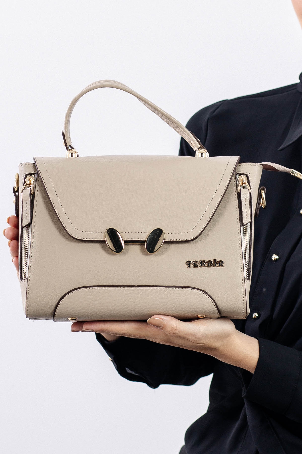 1934 şik Bayan çanta - K_bej - 1