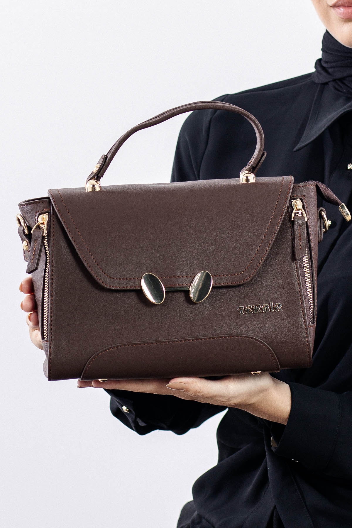 1934 şik Bayan çanta - Kahve - 1