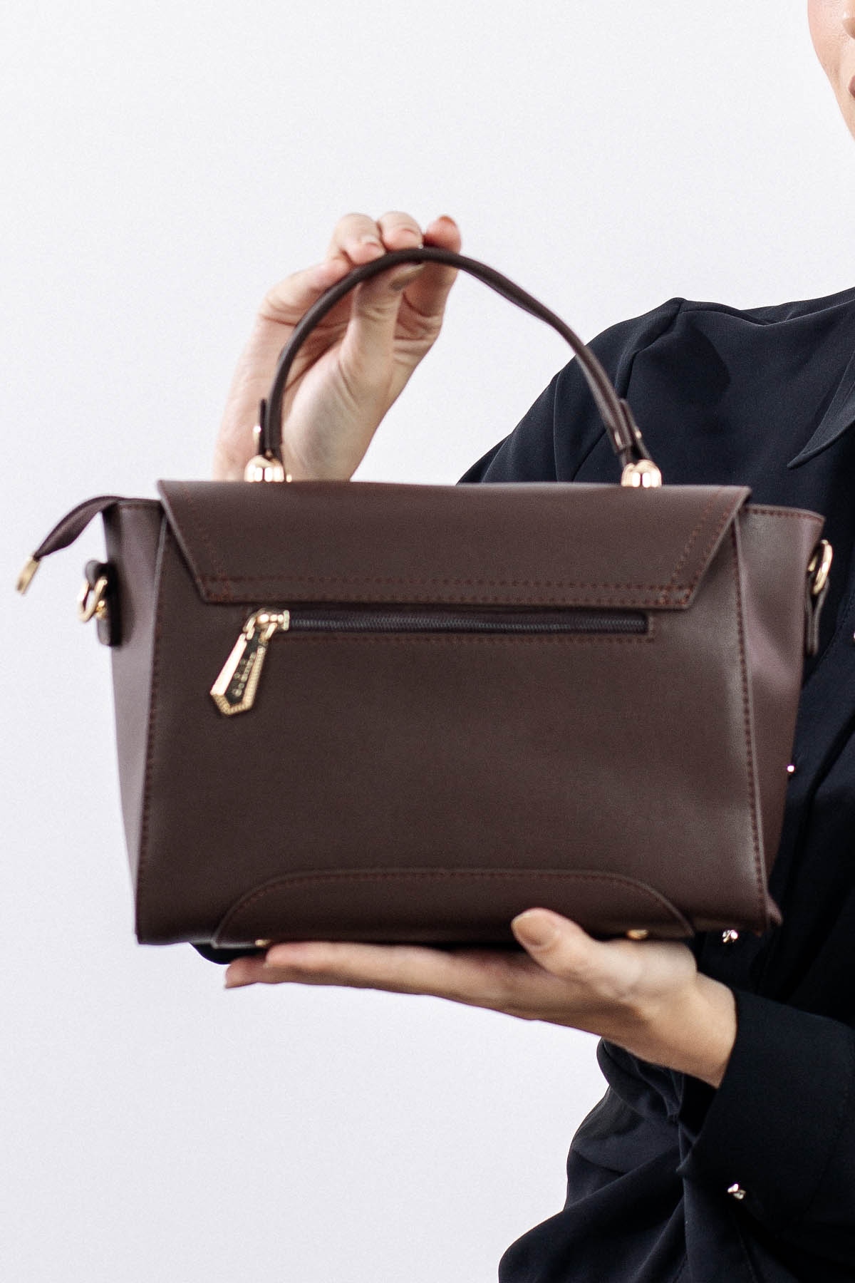 1934 şik Bayan çanta - Kahve - 3