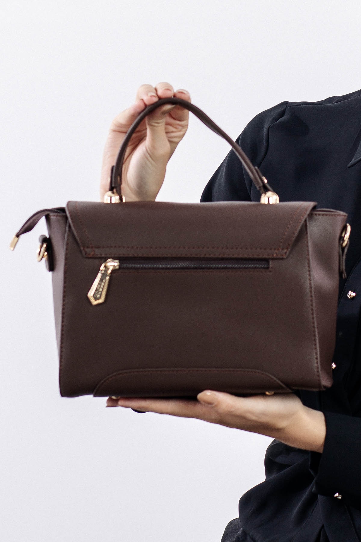 1934 şik Bayan çanta - Kahve - 4