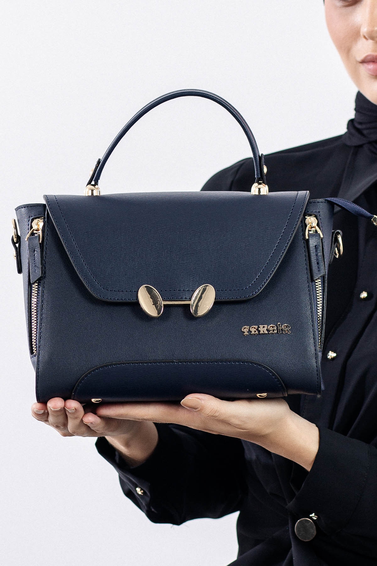 1934 şik Bayan çanta - Lacivert - 1