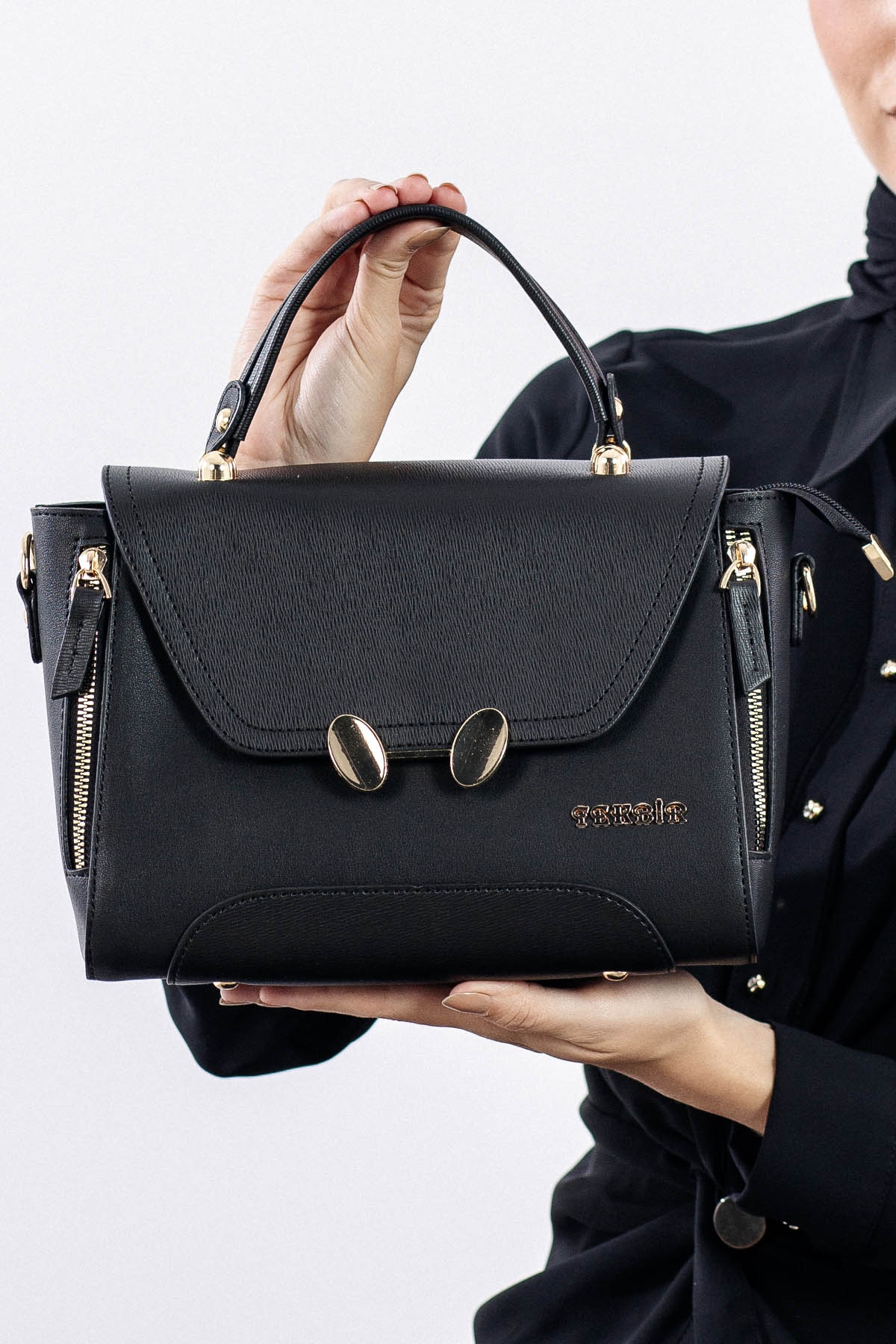 1934 şik Bayan çanta - Siyah - 1