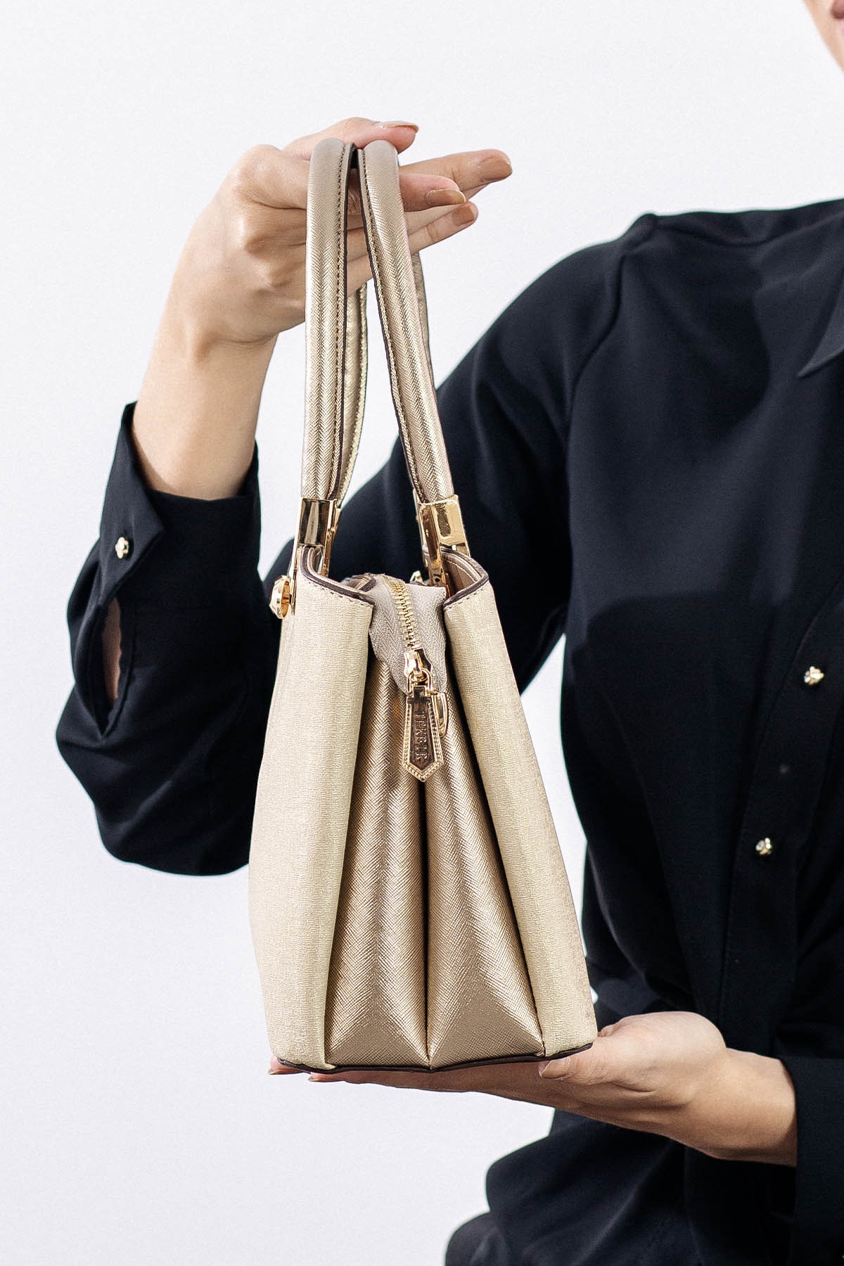 1935 şik Bayan çanta - Altin - 3