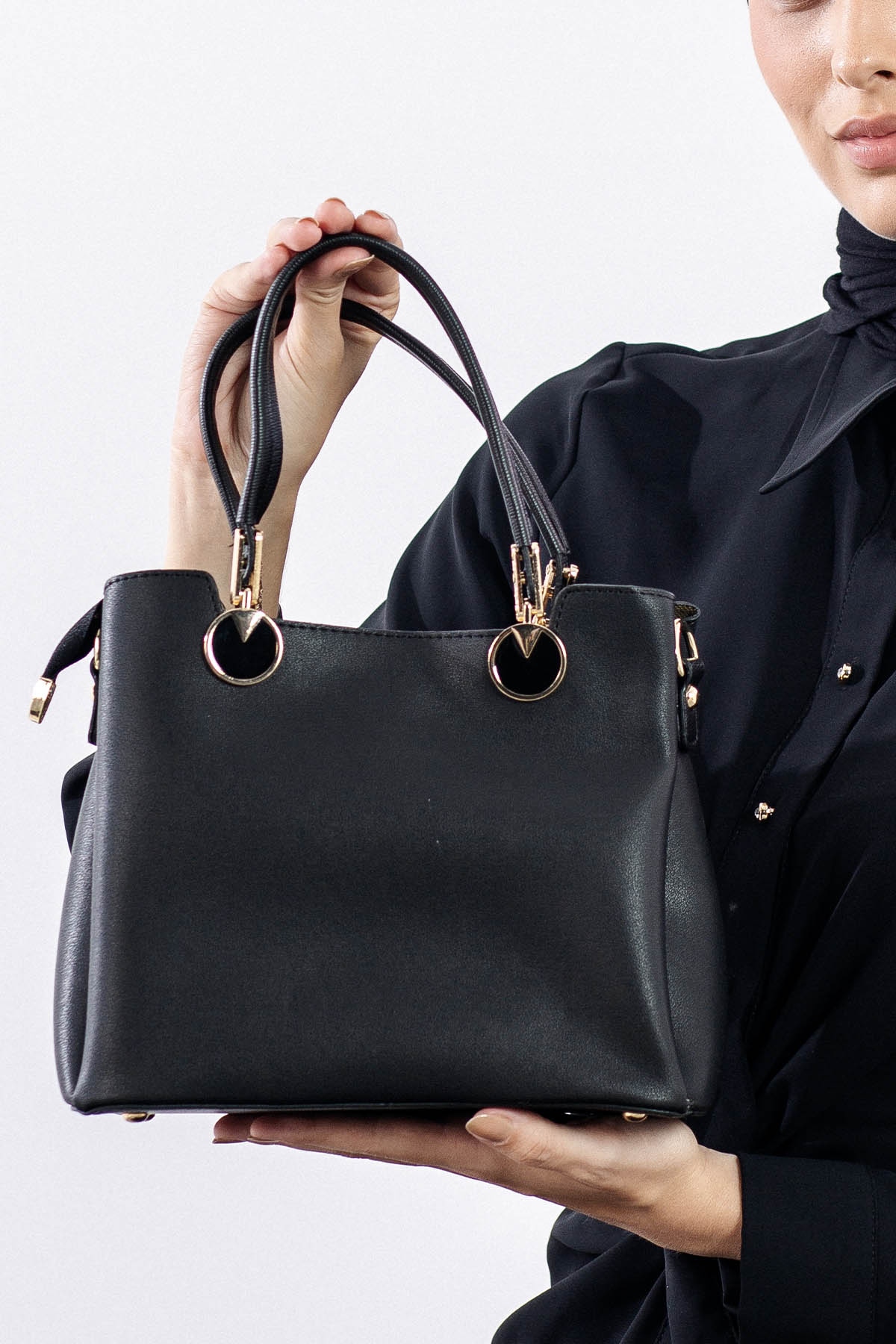 1936 şik Bayan çanta - Siyah - 3