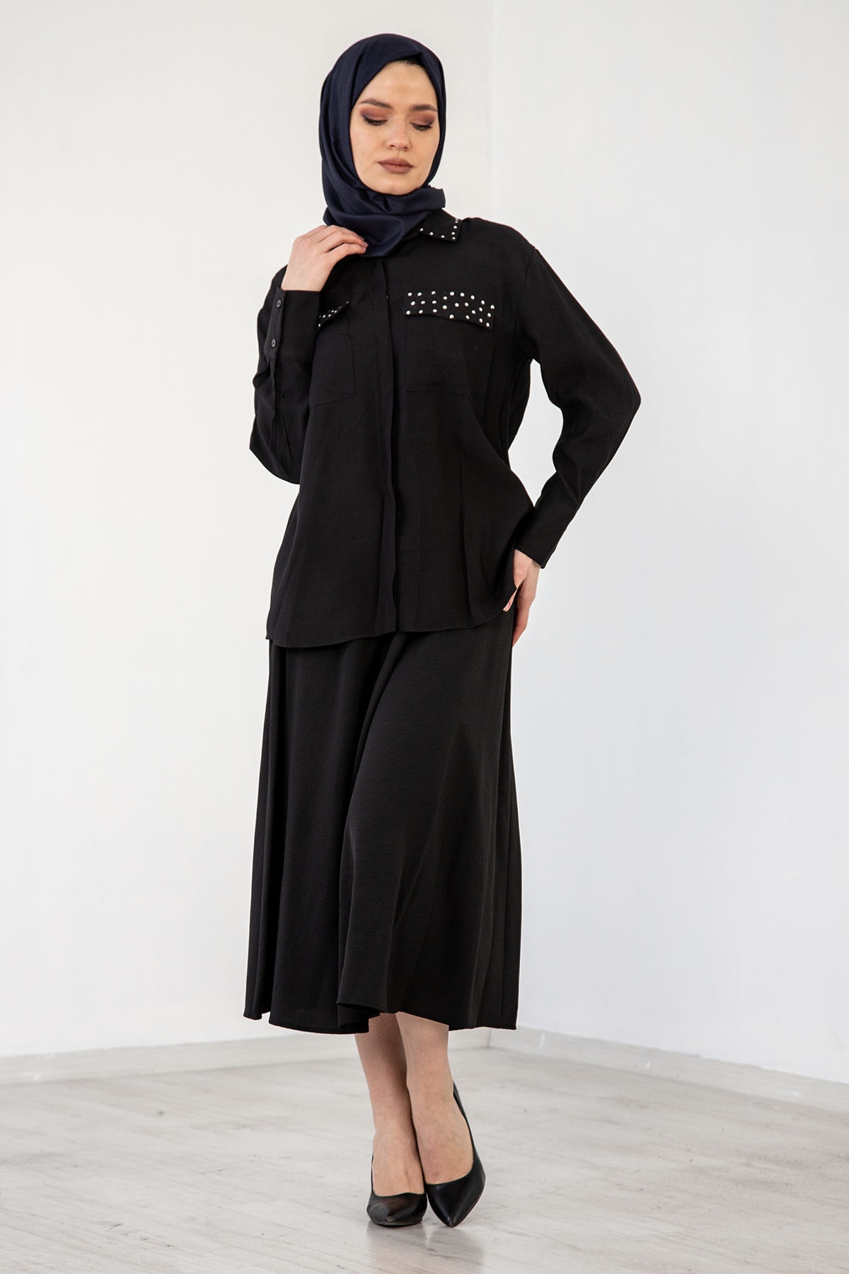 194 Gömlek 38-44 - Siyah - 2