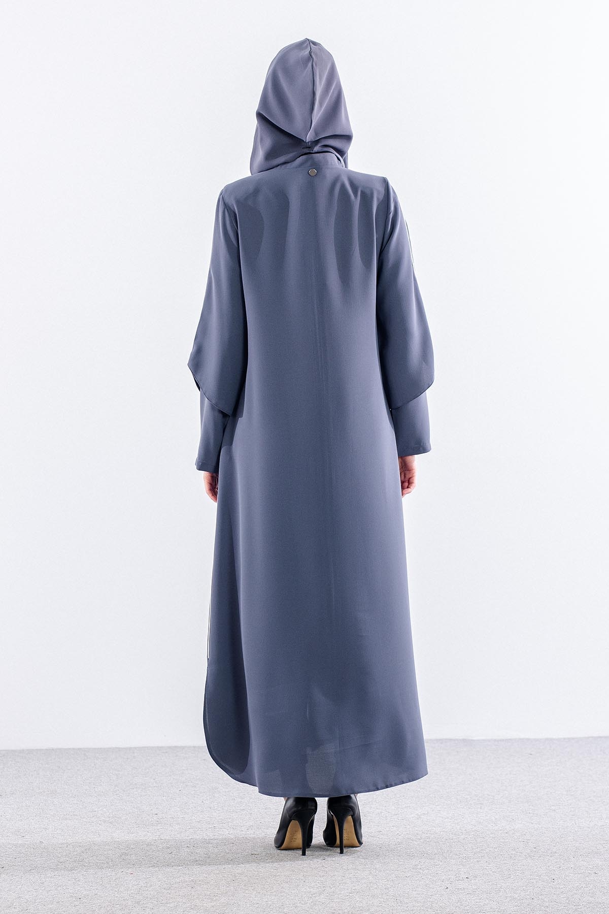 195 Ferace 40-50 Biye Detay - Gri - 6