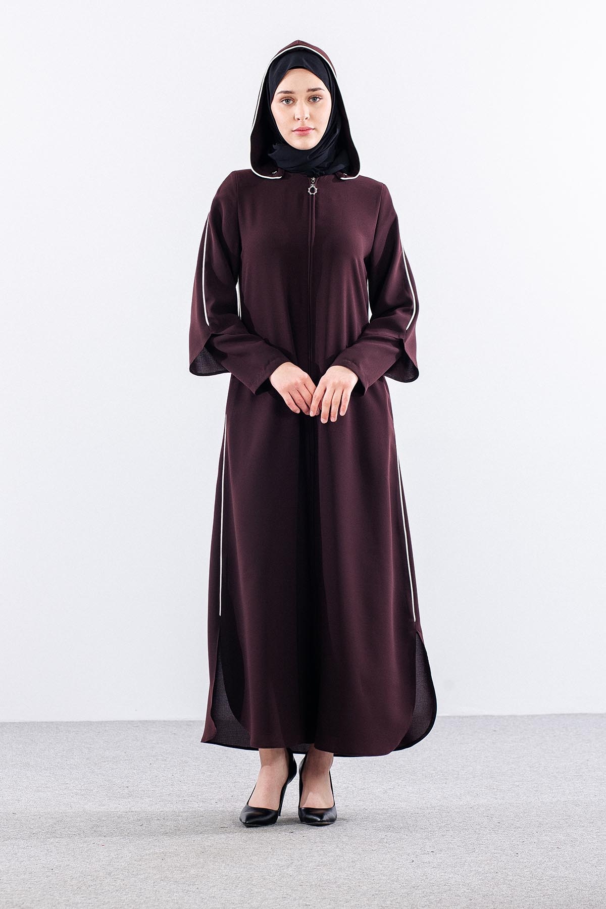 195 Ferace 40-50 Biye Detay - Kahve - 1