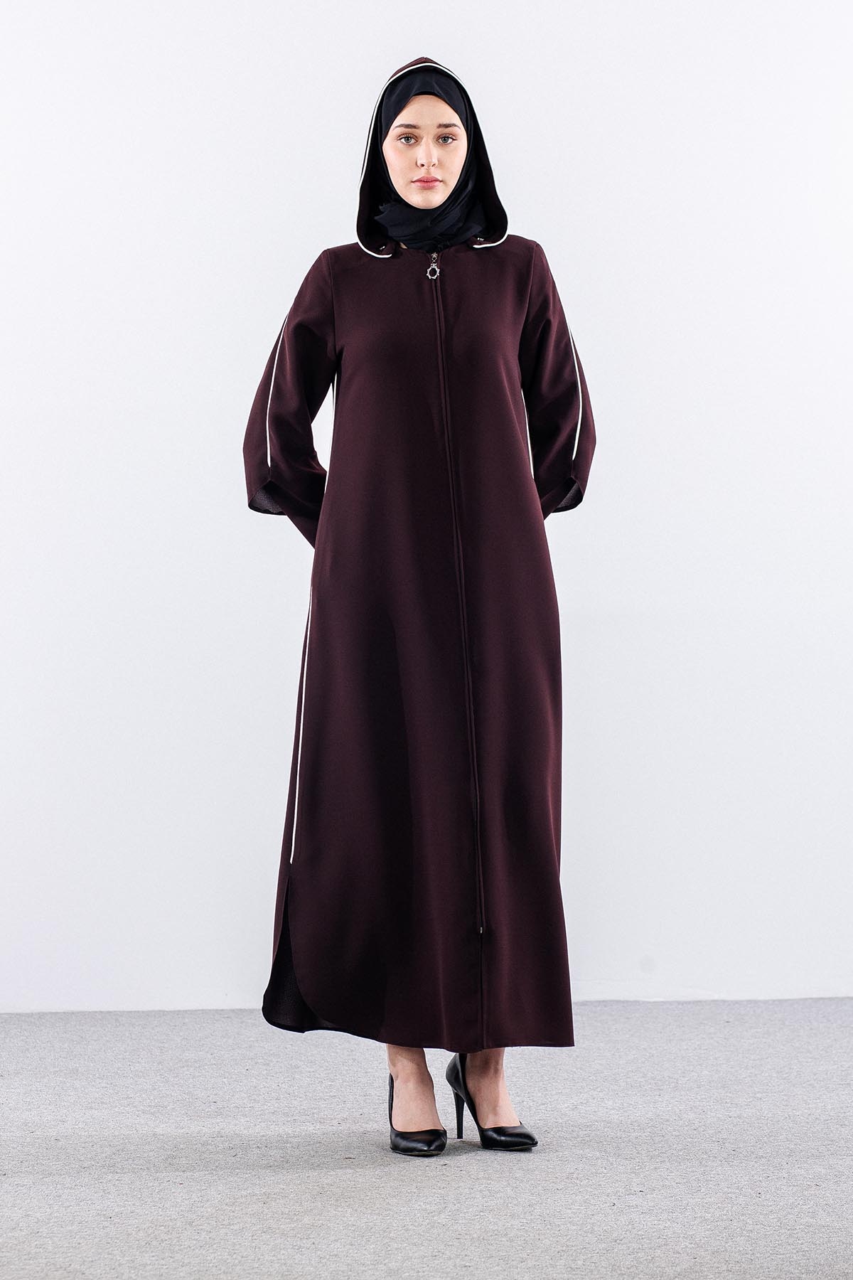 195 Ferace 40-50 Biye Detay - Kahve - 2