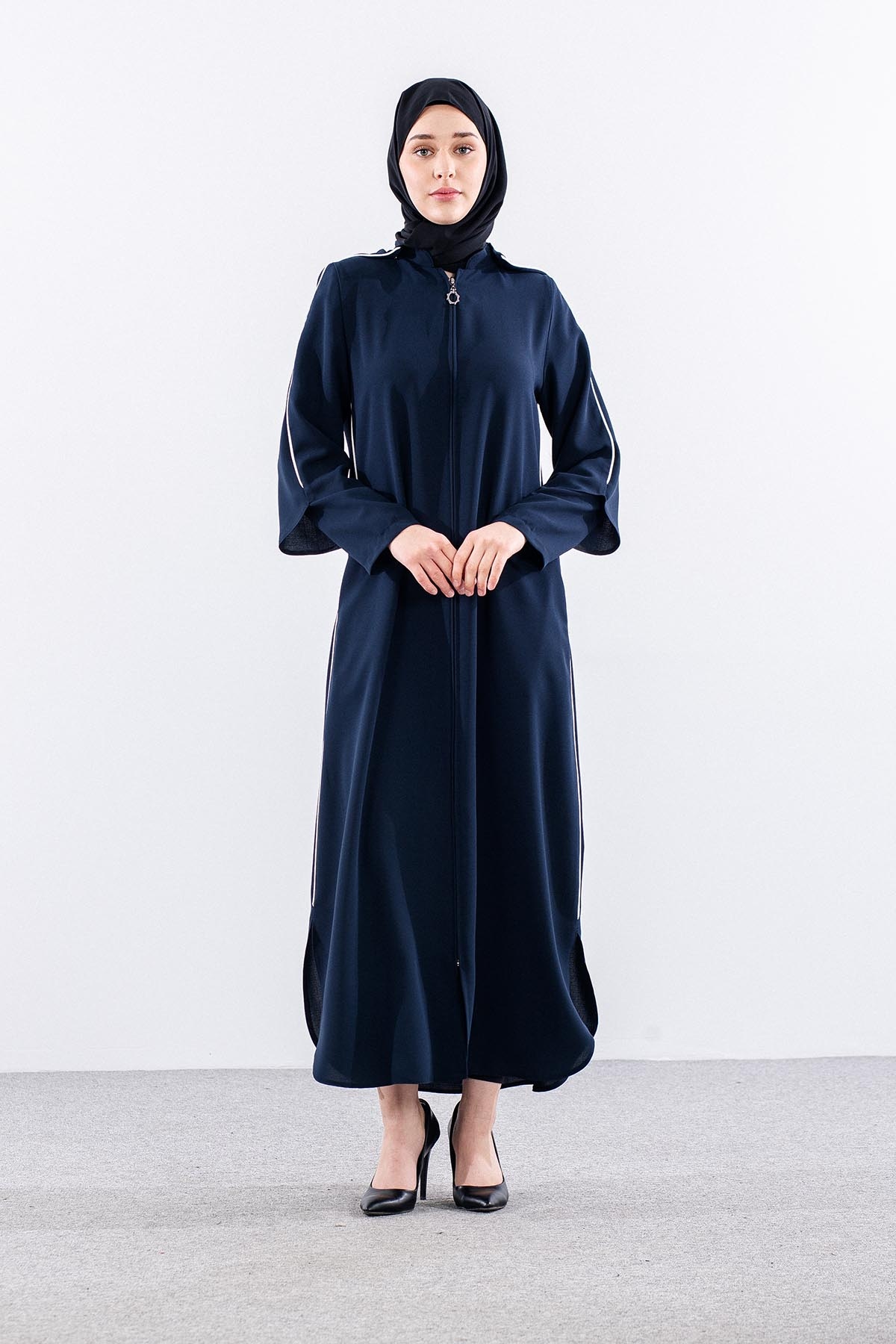 195 Ferace 40-50 Biye Detay - Lacivert - 1