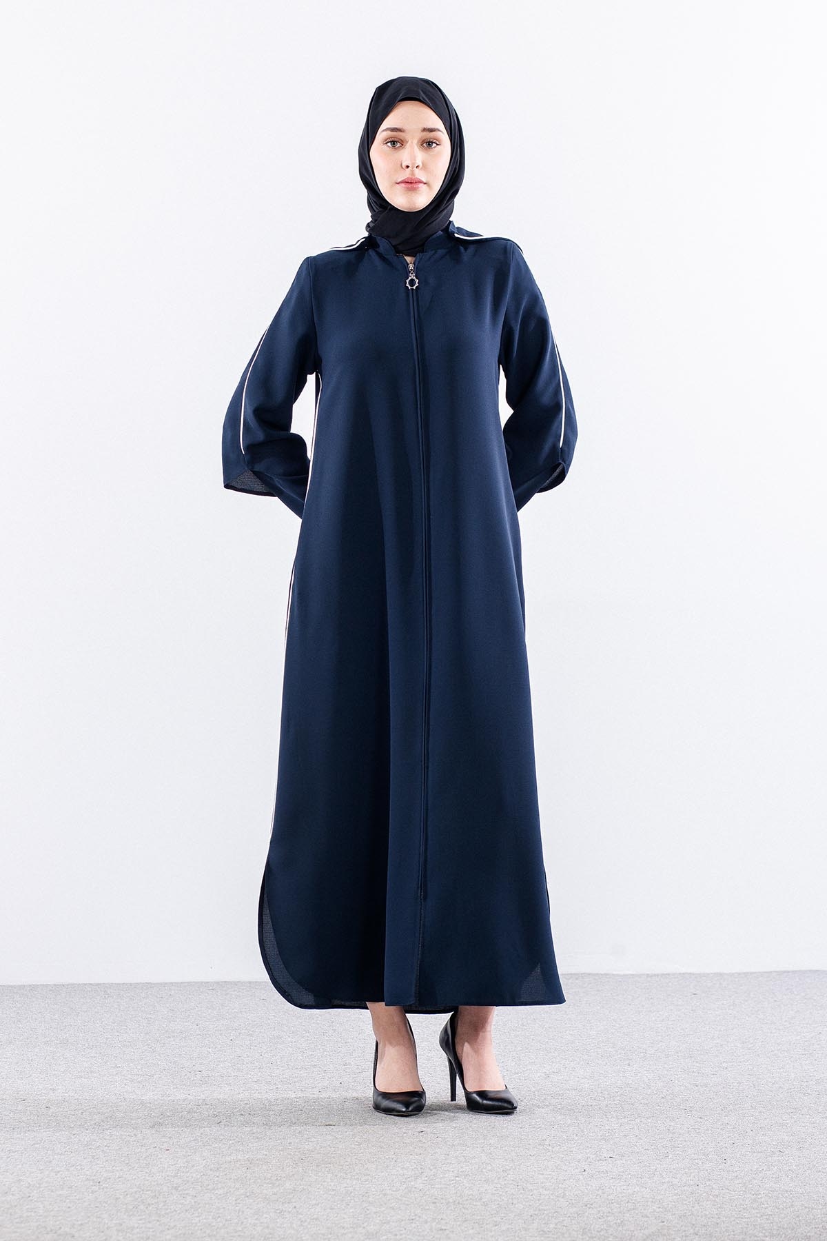 195 Ferace 40-50 Biye Detay - Lacivert - 2