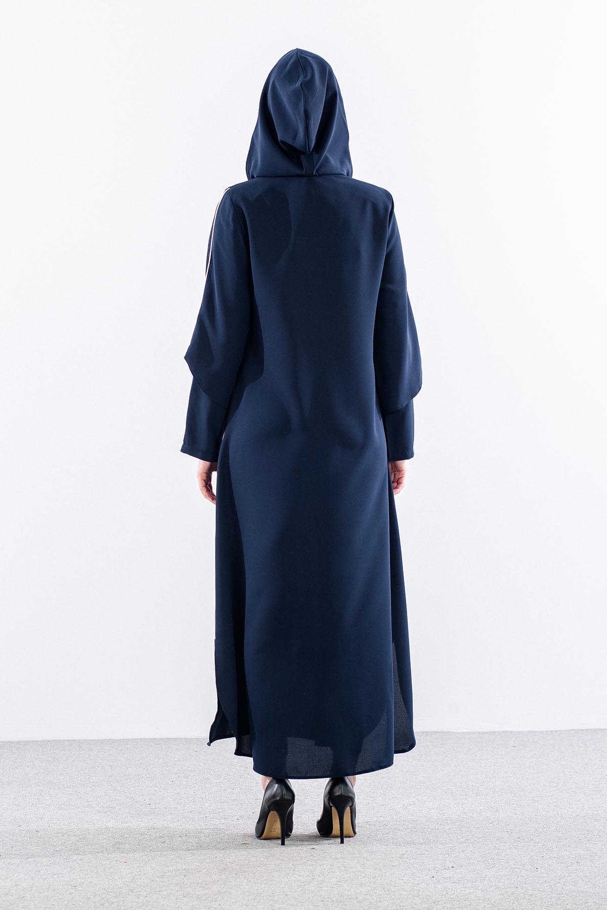 195 Ferace 40-50 Biye Detay - Lacivert - 5