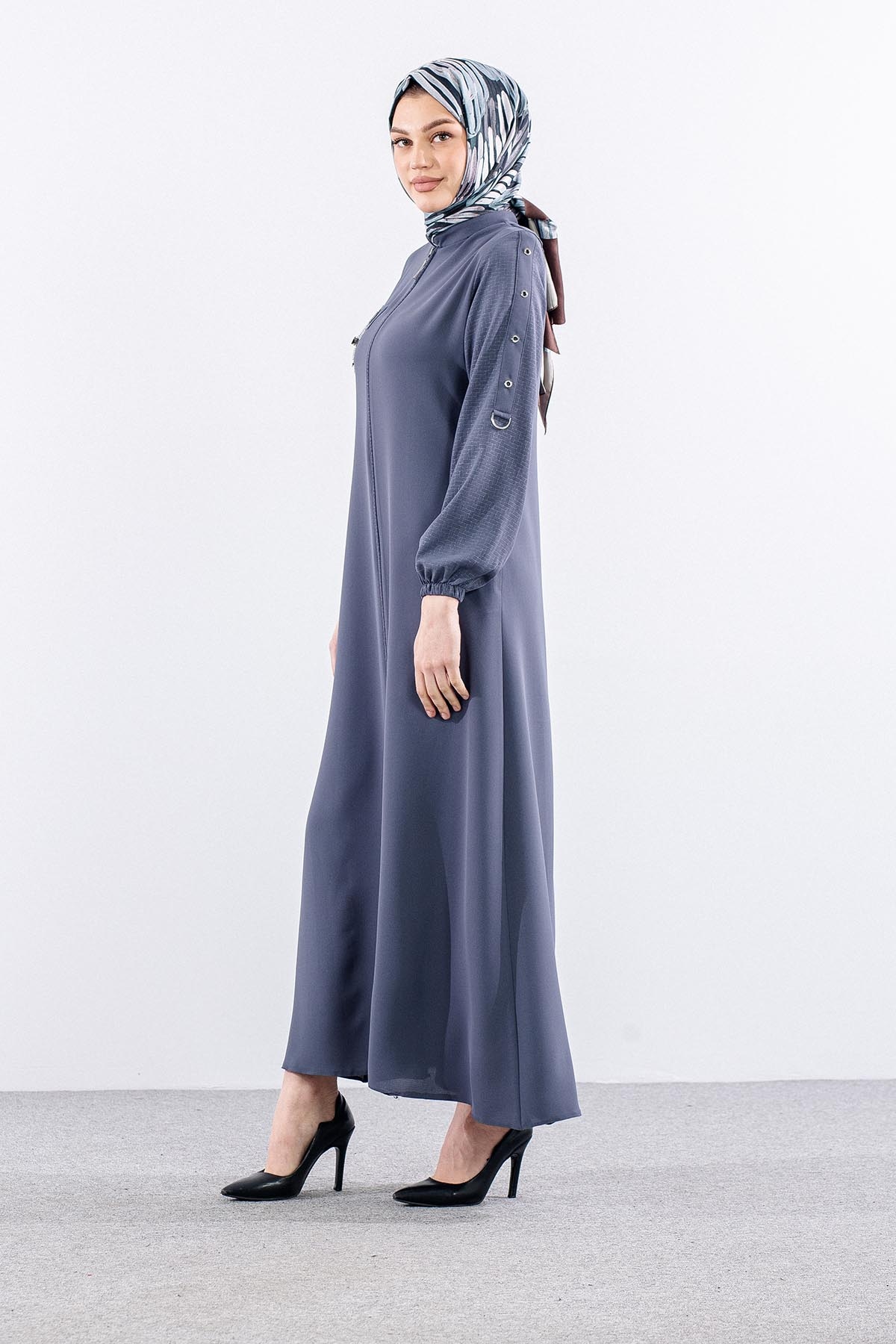 198 Ferace 40-50 Kusgozu Kol Detay - Gri - 3