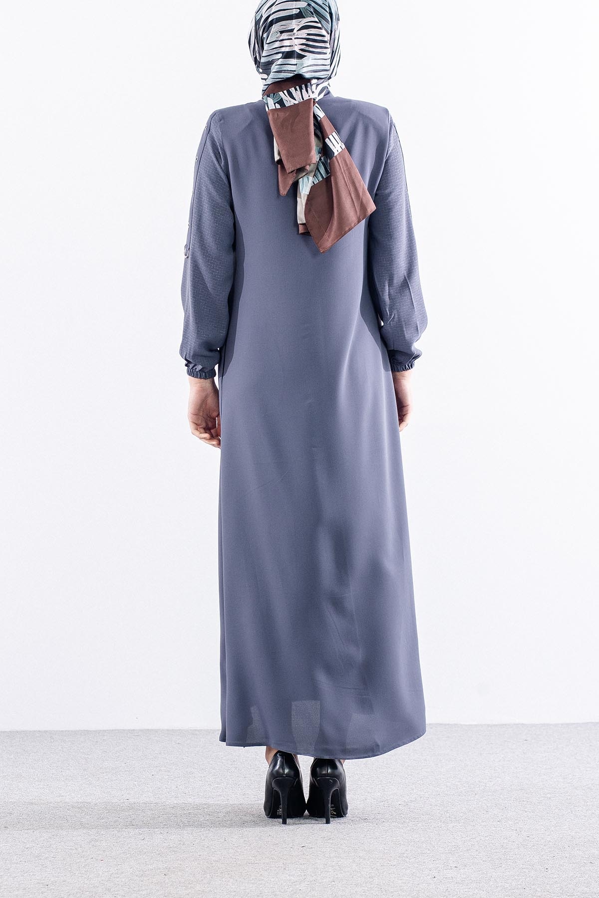 198 Ferace 40-50 Kusgozu Kol Detay - Gri - 4