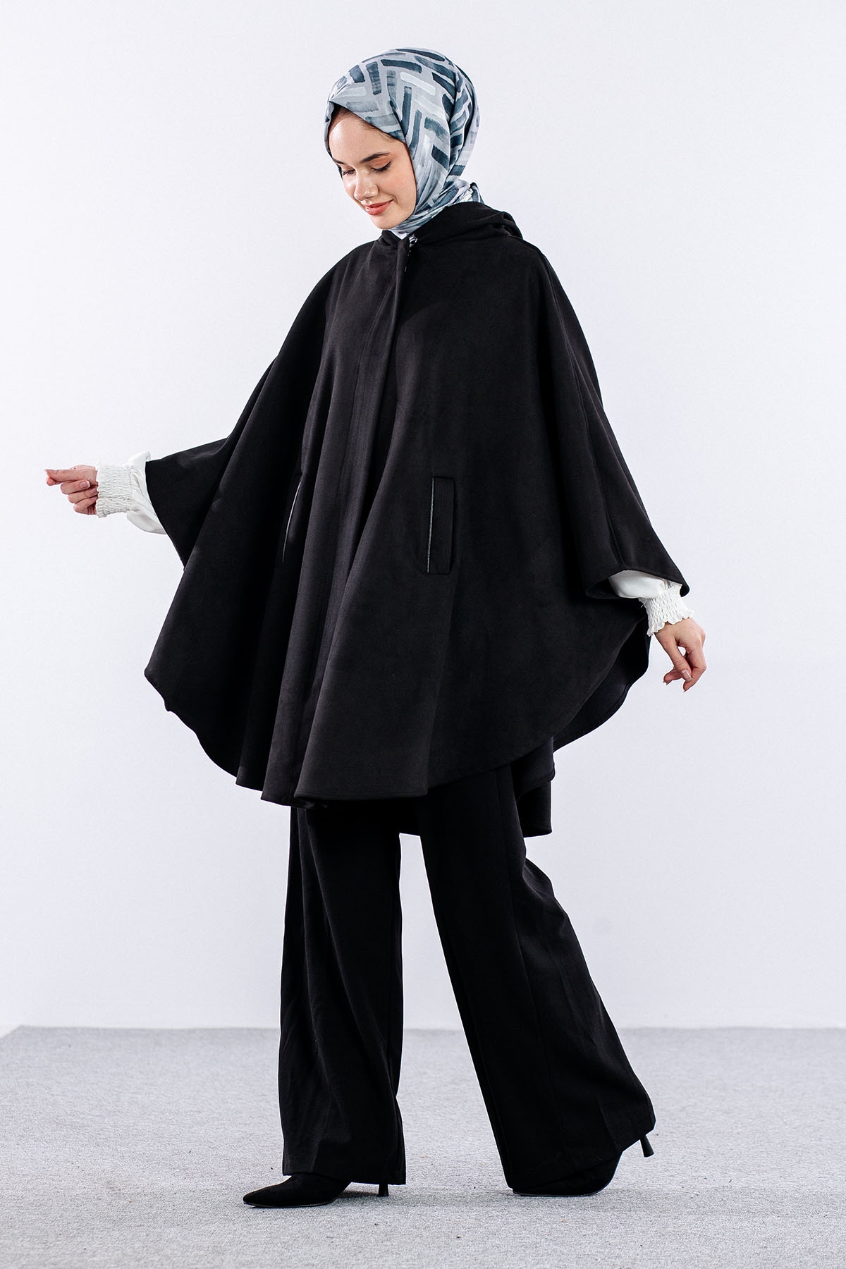 2001 Süet Panço Tek - Siyah - 4