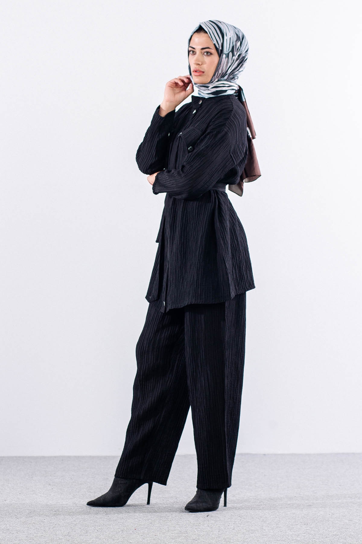 2019 Takim 44-50 Cep Detay Burumcuk - Siyah - 2