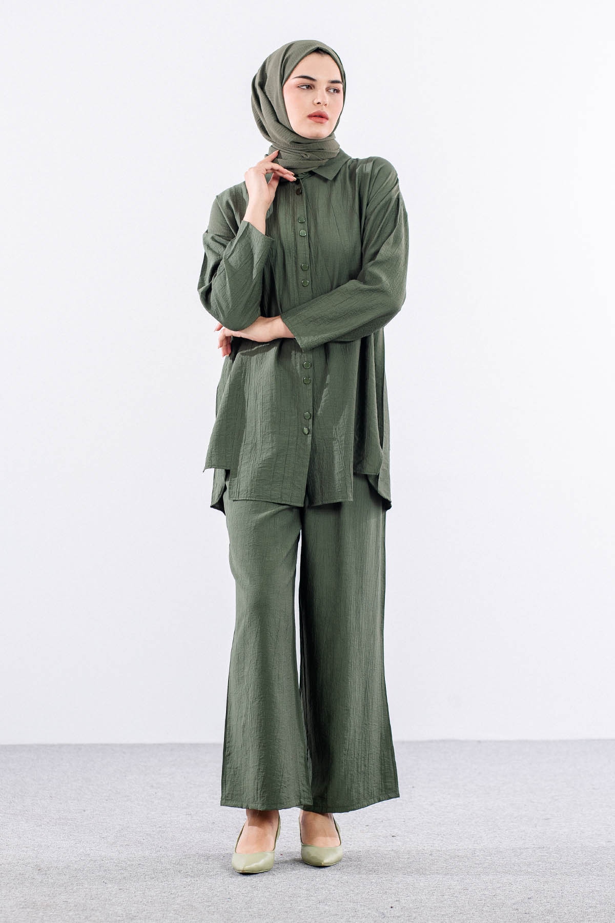 2024 Takim 42-50 Dugmelı Mıodel - Haki - 3