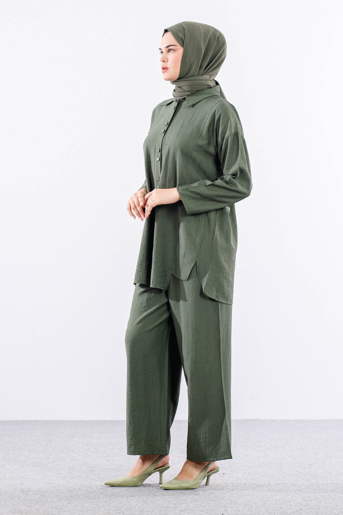 2024 Takim 42-50 Dugmelı Mıodel - Haki - 4