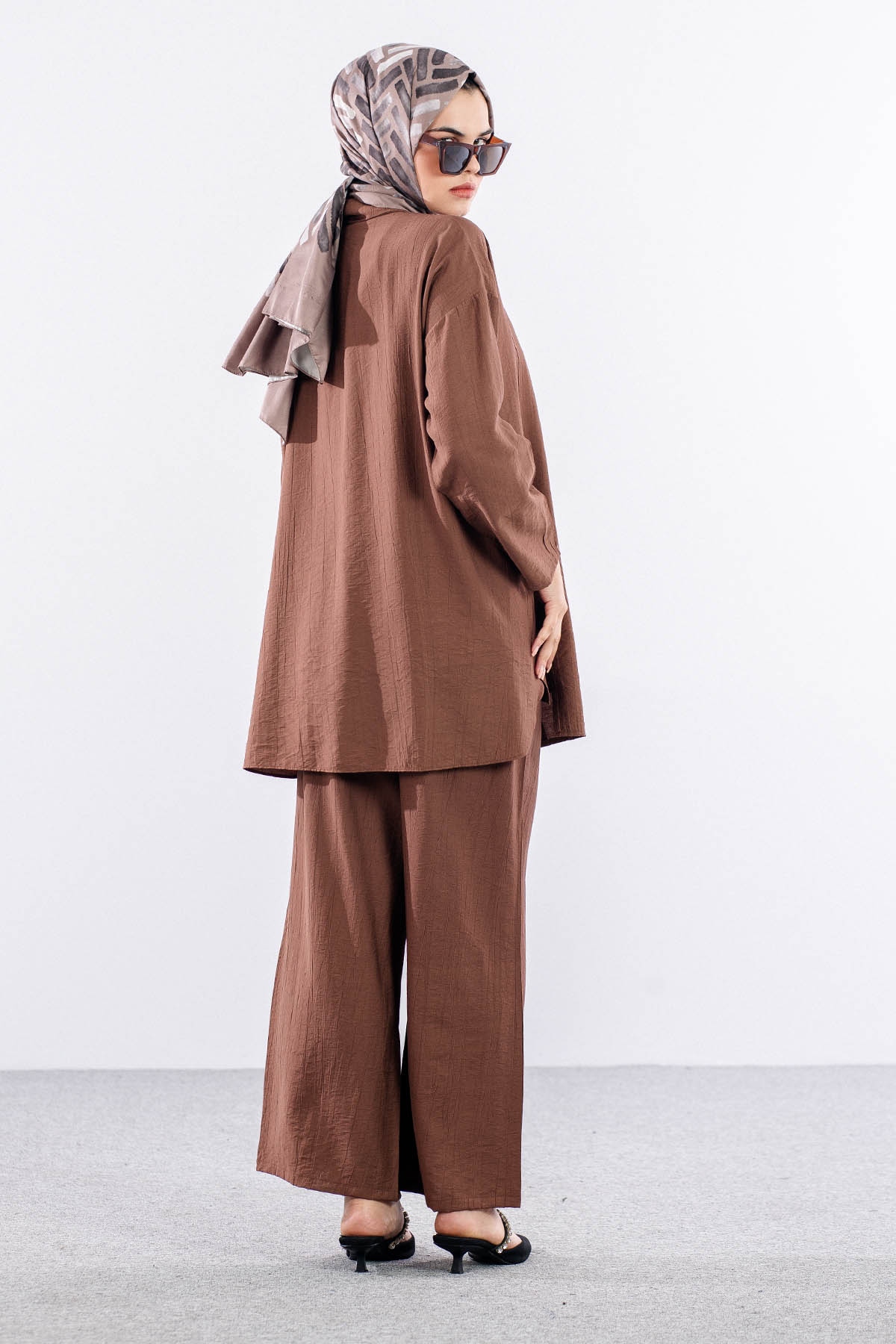 2024 Takim 42-50 Dugmelı Mıodel - Kahve - 6