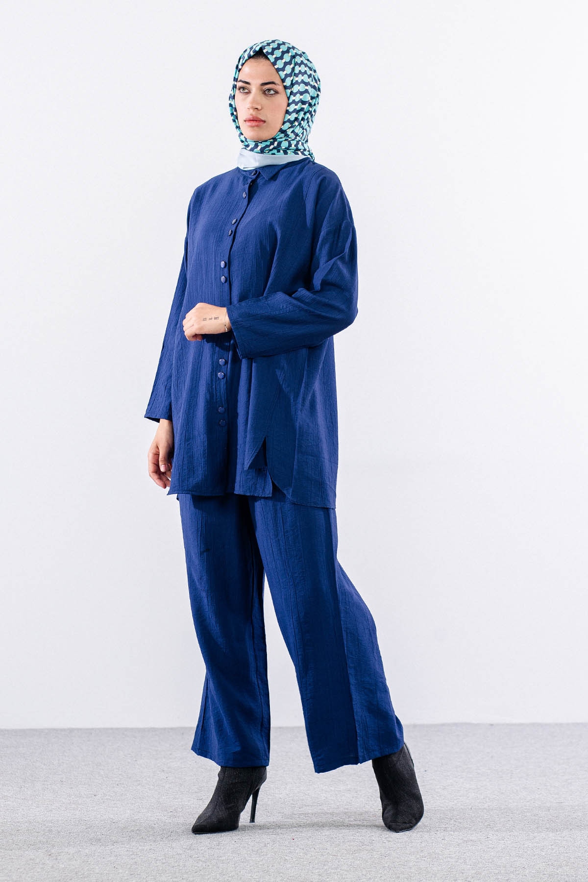 2024 Takim 42-50 Dugmelı Mıodel - Lacivert - 3