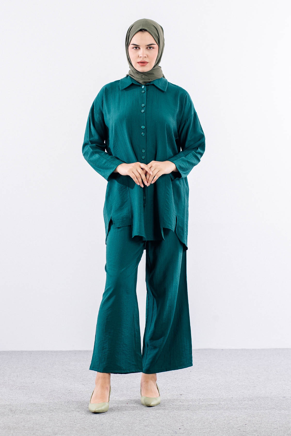 2024 Takim 42-50 Dugmelı Mıodel - Petrol - 1