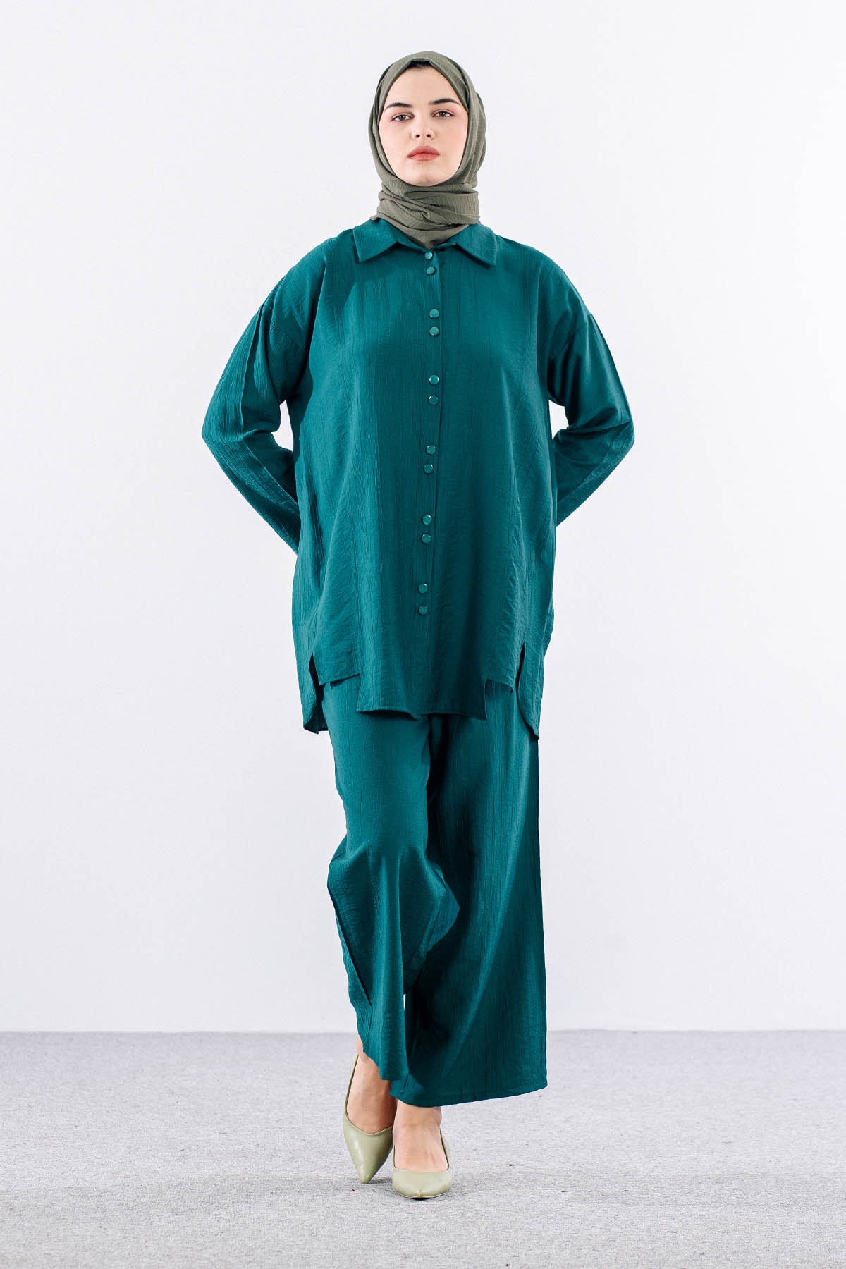 2024 Takim 42-50 Dugmelı Mıodel - Petrol - 2