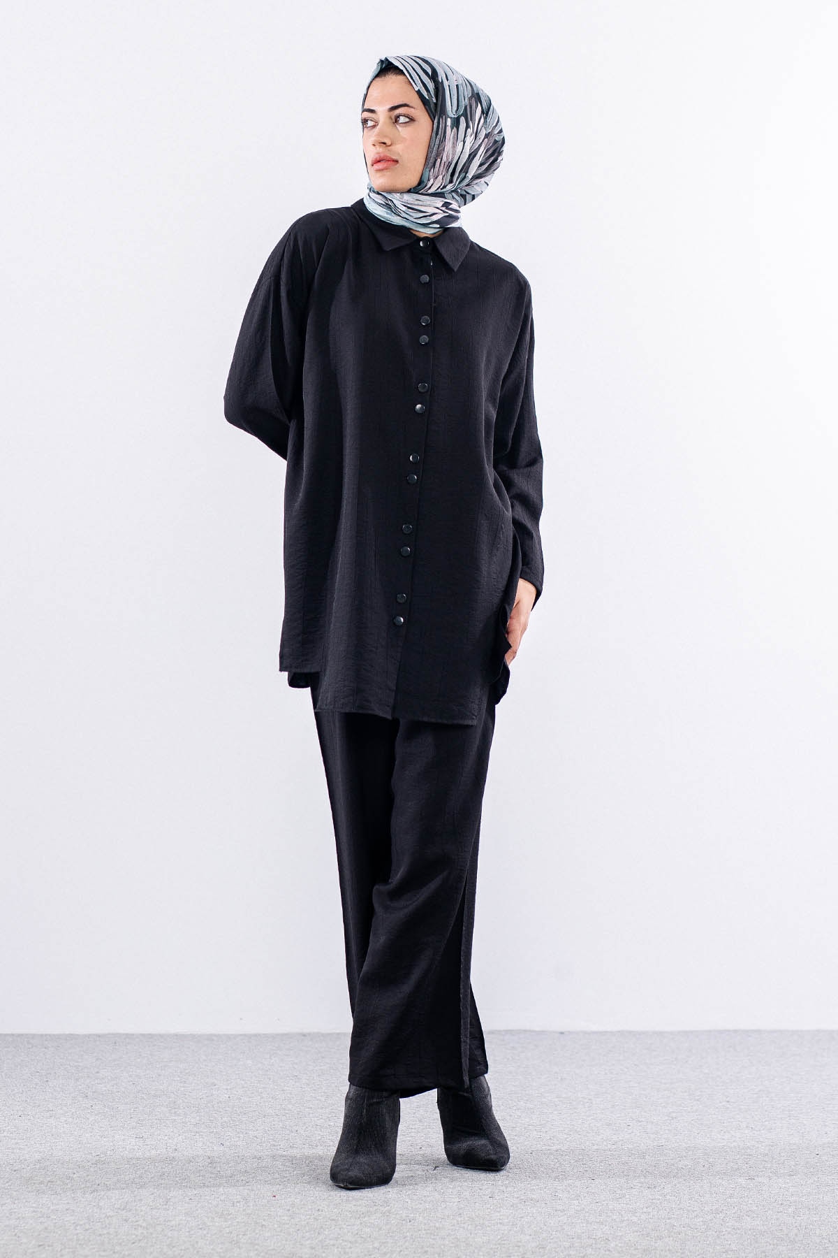 2024 Takim 42-50 Dugmelı Mıodel - Siyah - 1