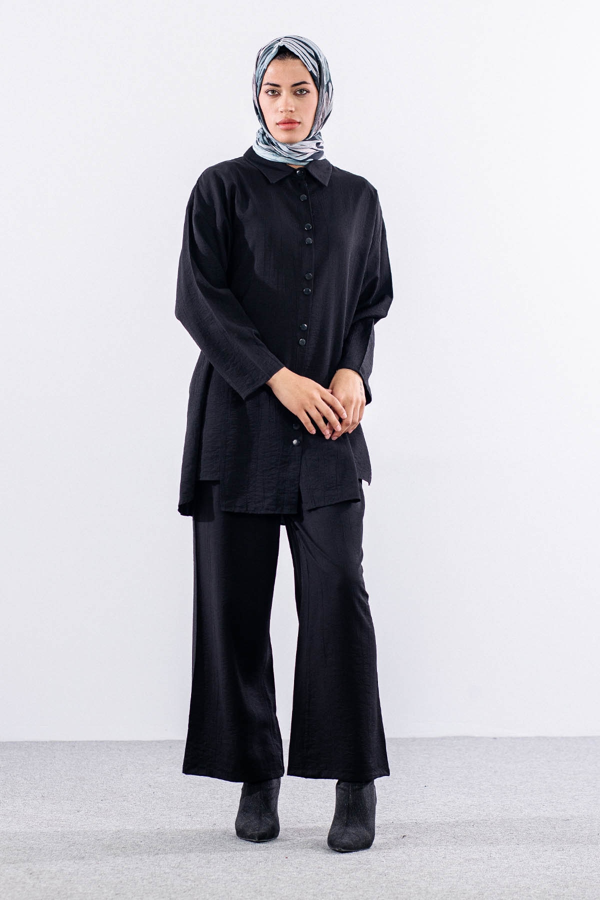 2024 Takim 42-50 Dugmelı Mıodel - Siyah - 2