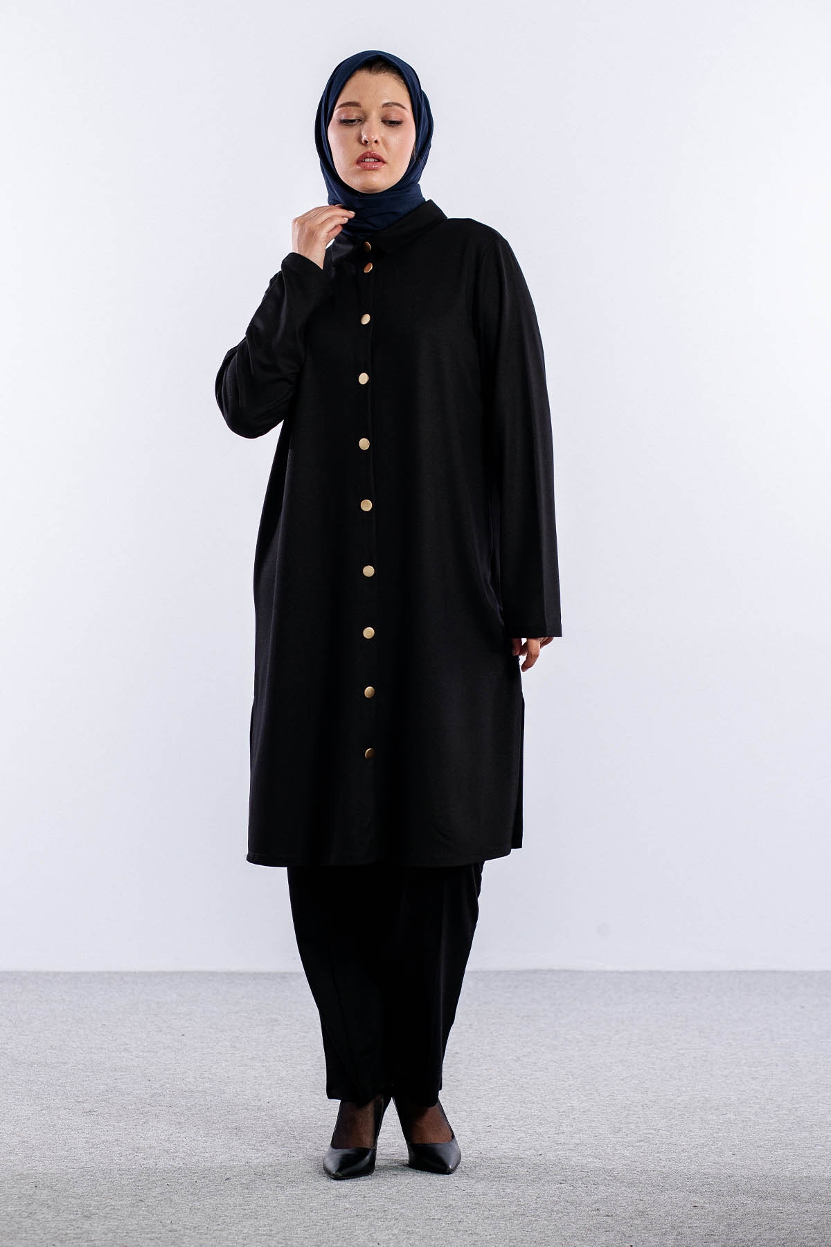 2026 Takim 42-48 Gold Dugme - Siyah - 1