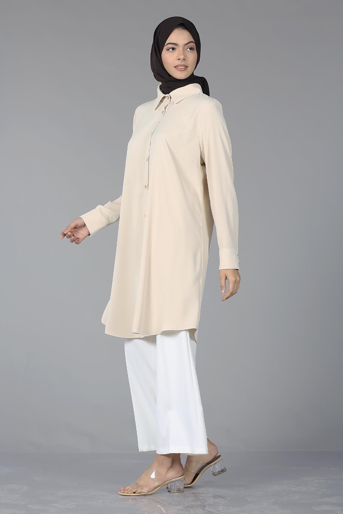 2027 Hm Tunik 38-46 - Bej - 4