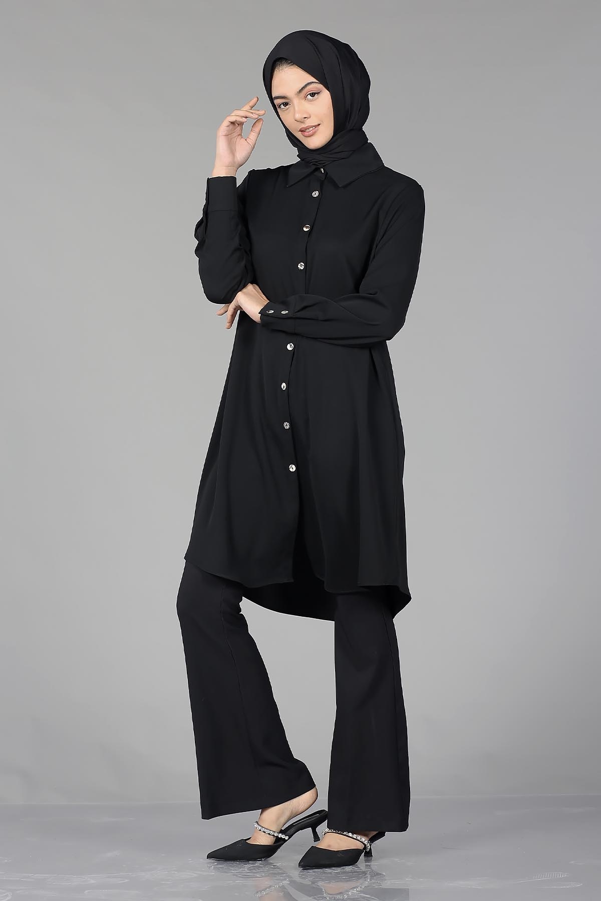 2027 Hm Tunik 38-46 - Siyah - 3