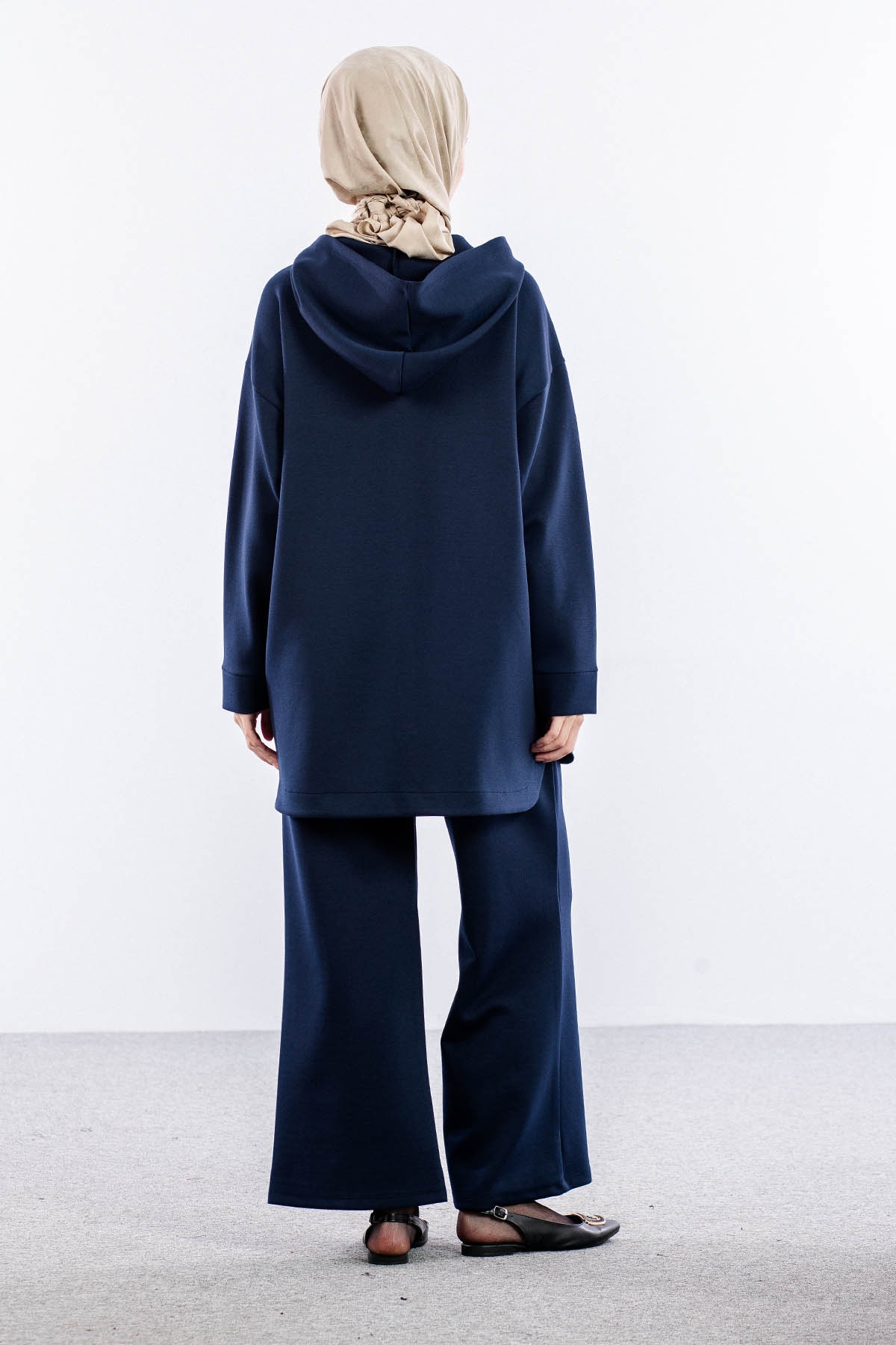 2027 Takim 42-46 Kanguru Cep Fermuarli - Lacivert - 5