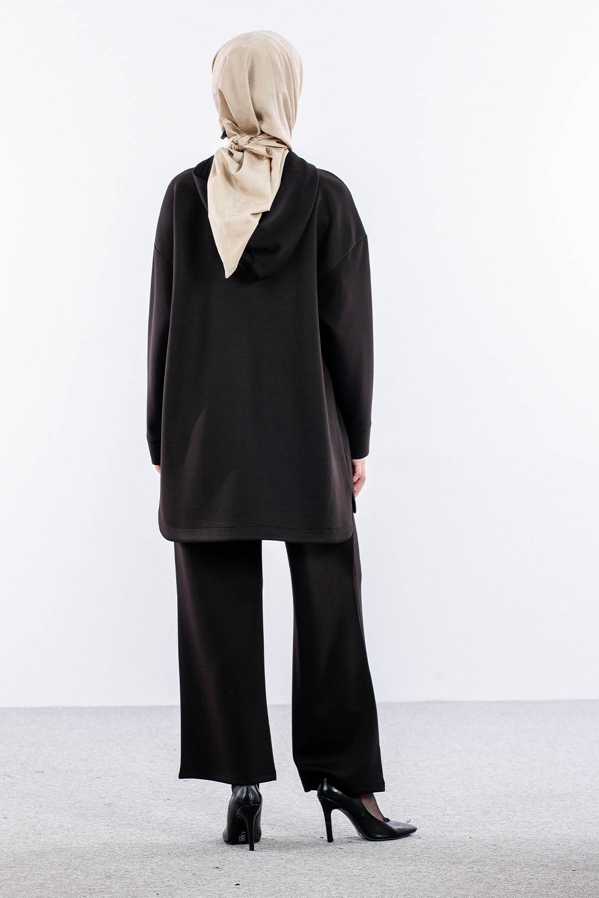 2027 Takim 42-46 Kanguru Cep Fermuarli - Siyah - 6