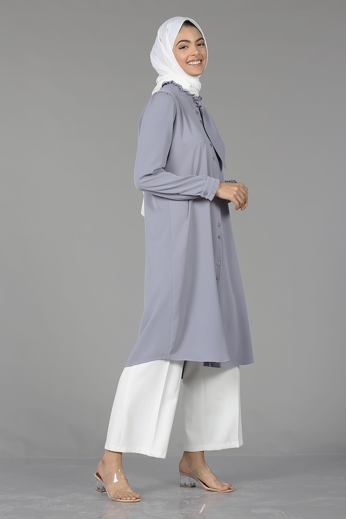 2031 şik Tunik 38-46 - Gumus - 4