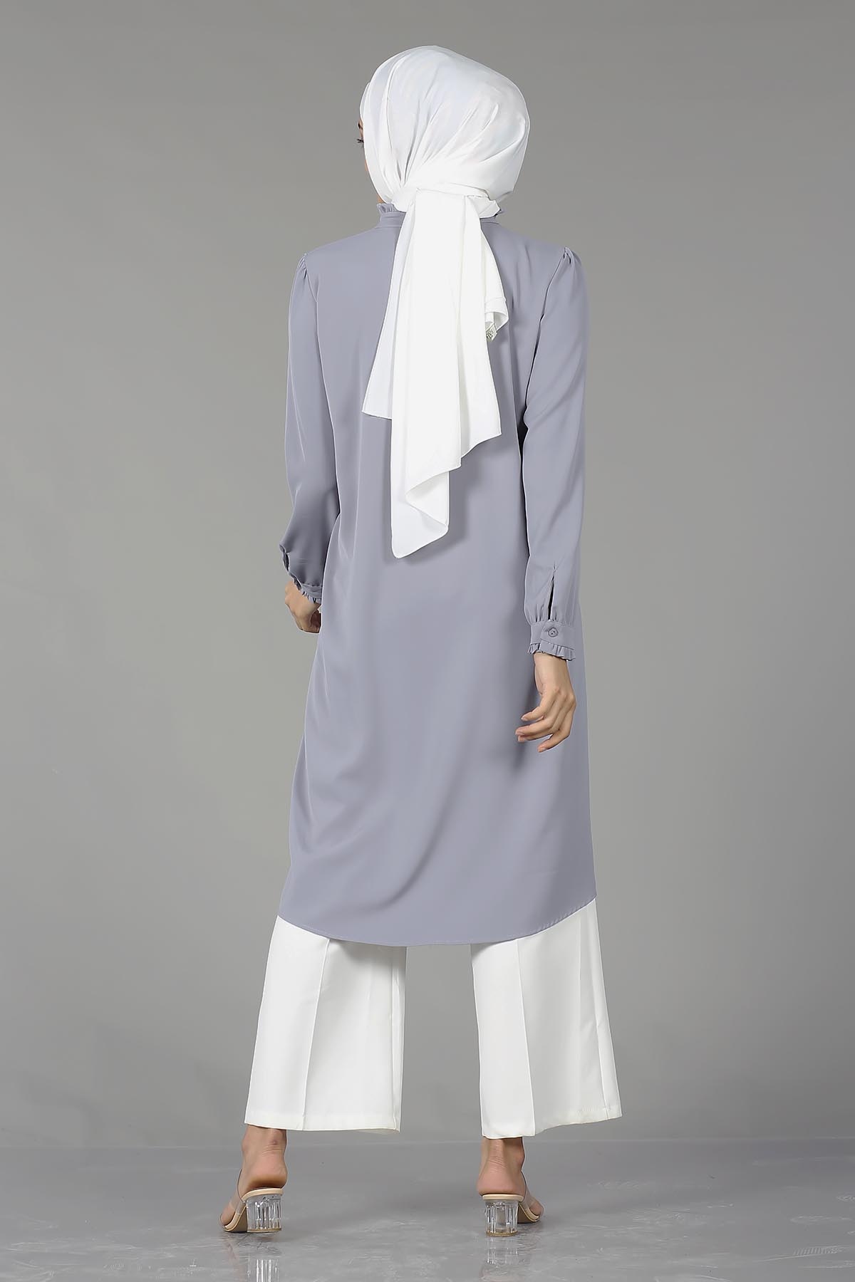 2031 şik Tunik 38-46 - Gumus - 5