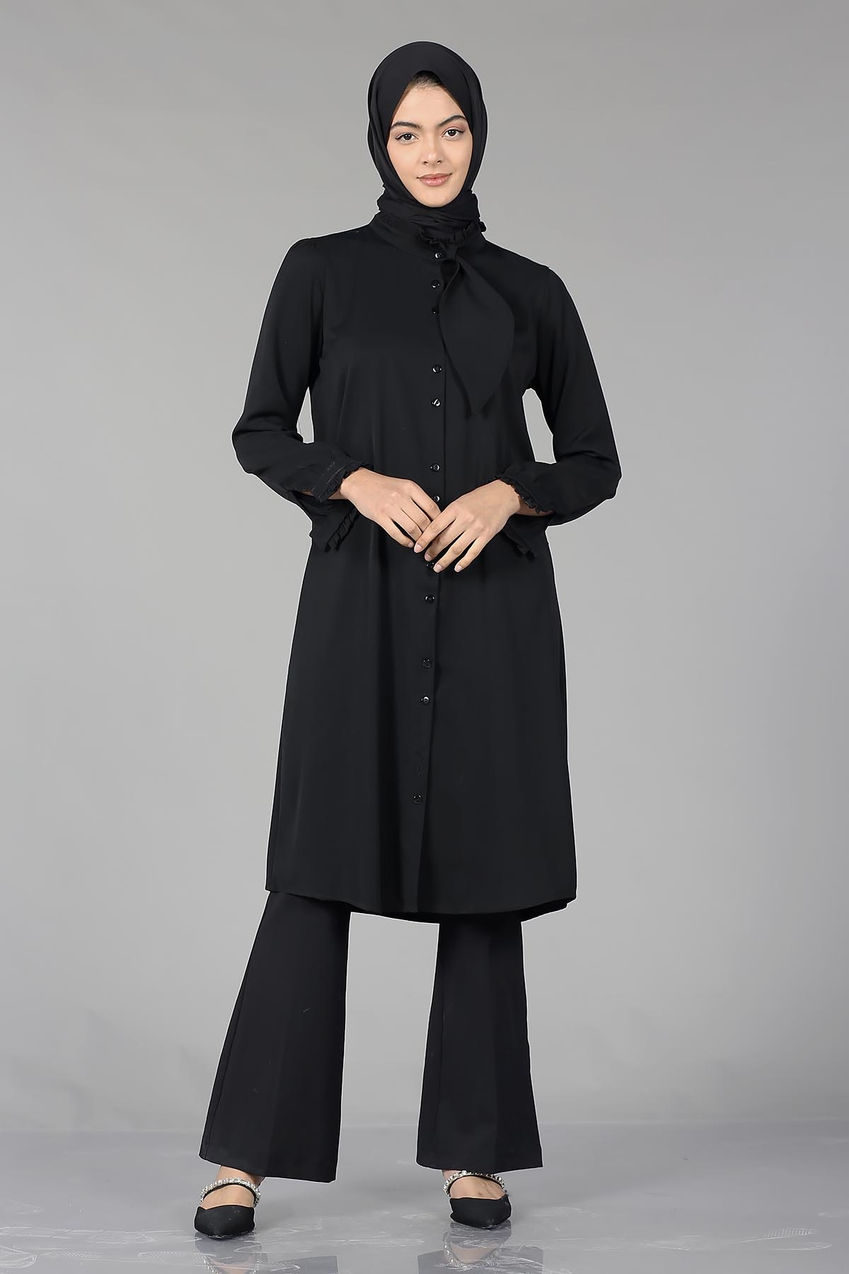 2031 şik Tunik 38-46 - Siyah - 2