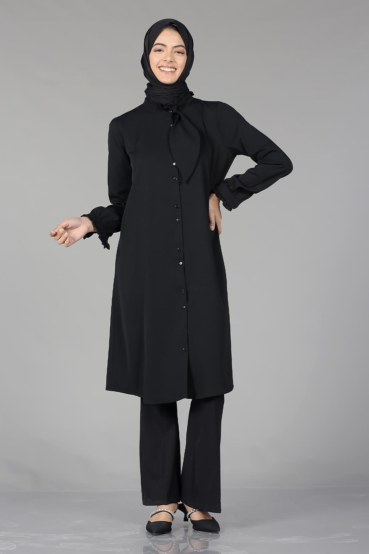 2031 şik Tunik 38-46 - Siyah - 3