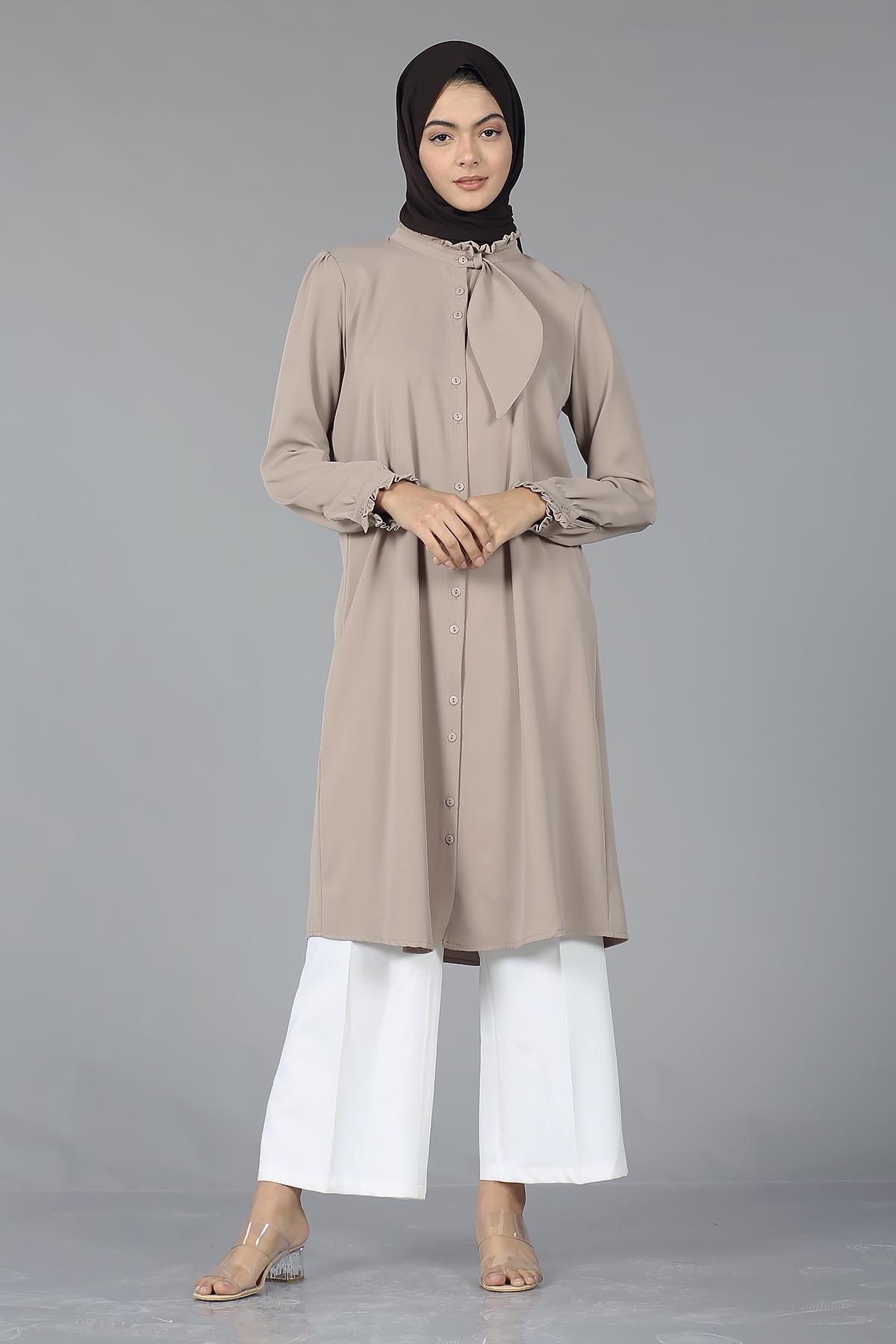 2031 şik Tunik 38-46 - Toprak - 1