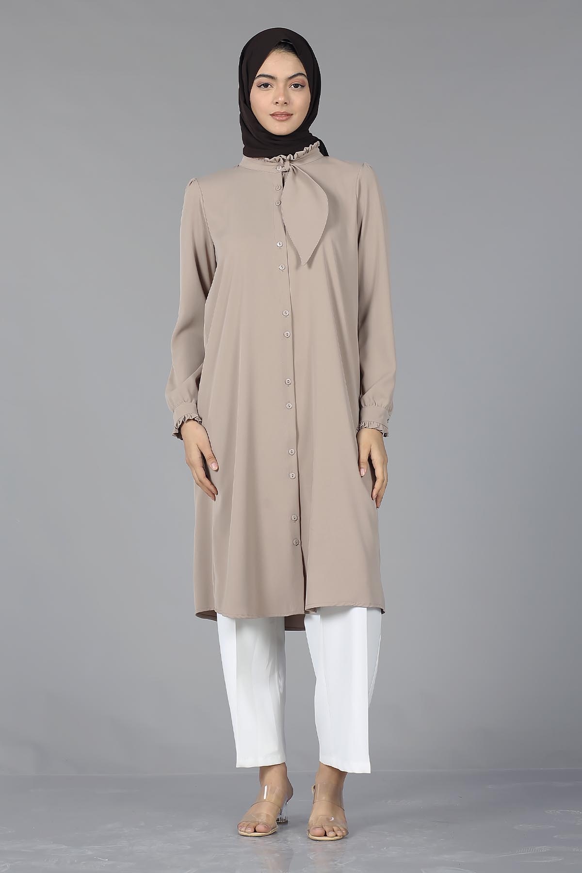 2031 şik Tunik 38-46 - Toprak - 2